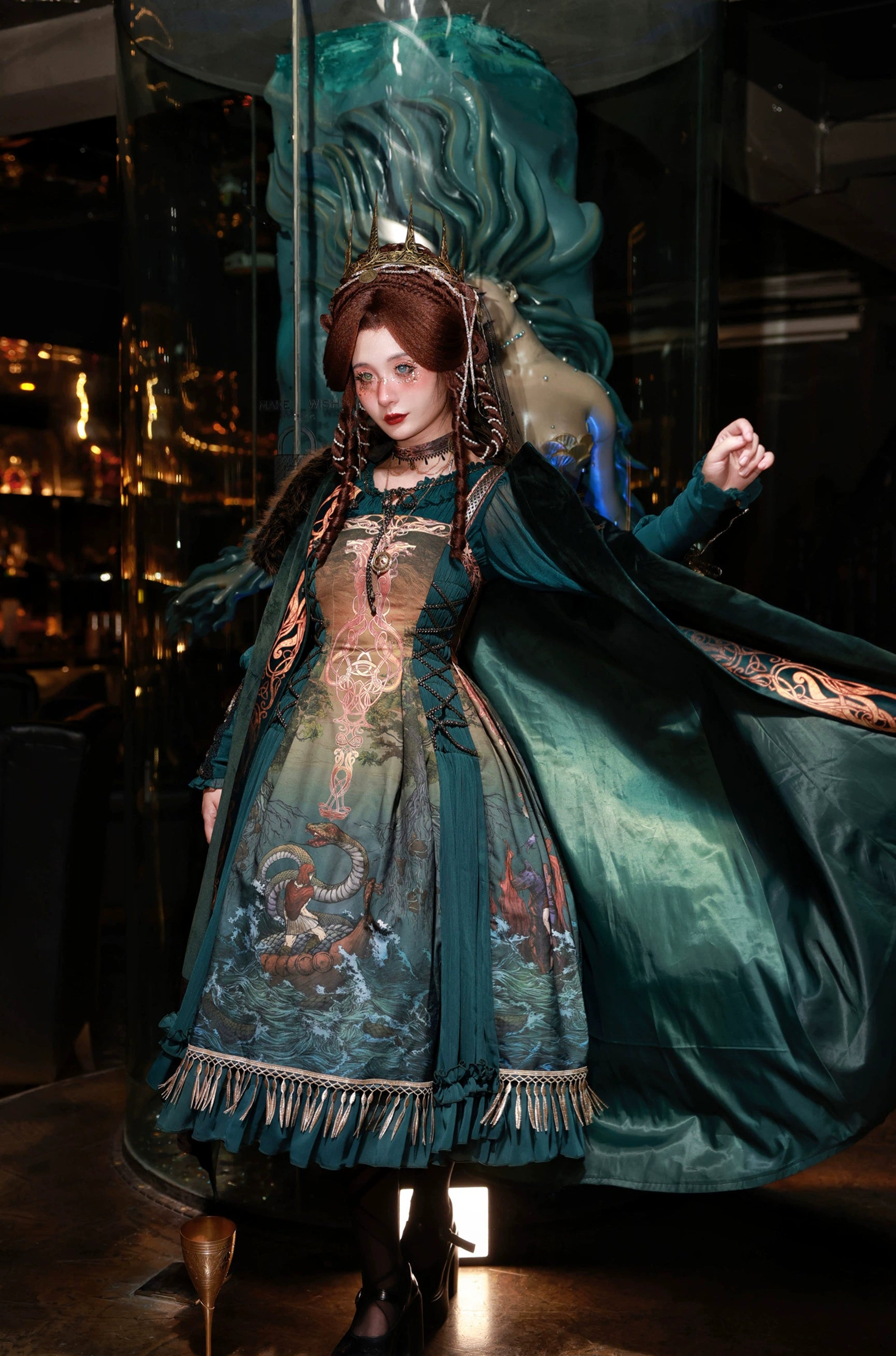 FunCcino - Ragnarok - Nordic Style Loki Lolita JSK SK Dress