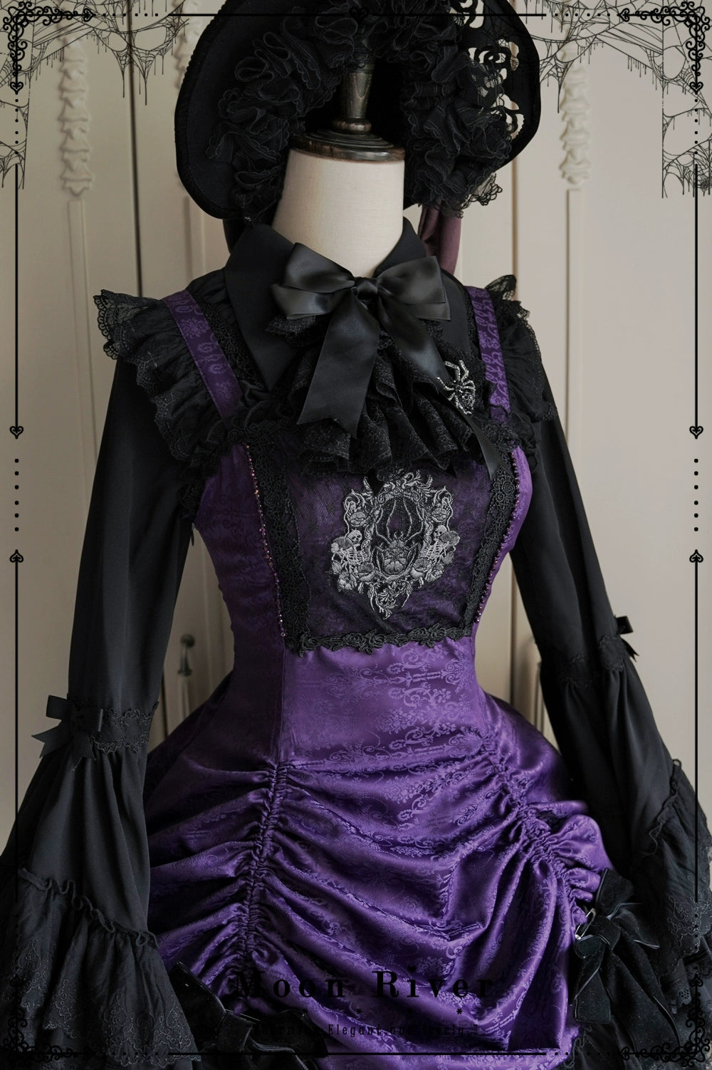 Moon River - Moonlit Spider - Gothic Lolita SK & JSK Dress Outfit Set 44232:804700