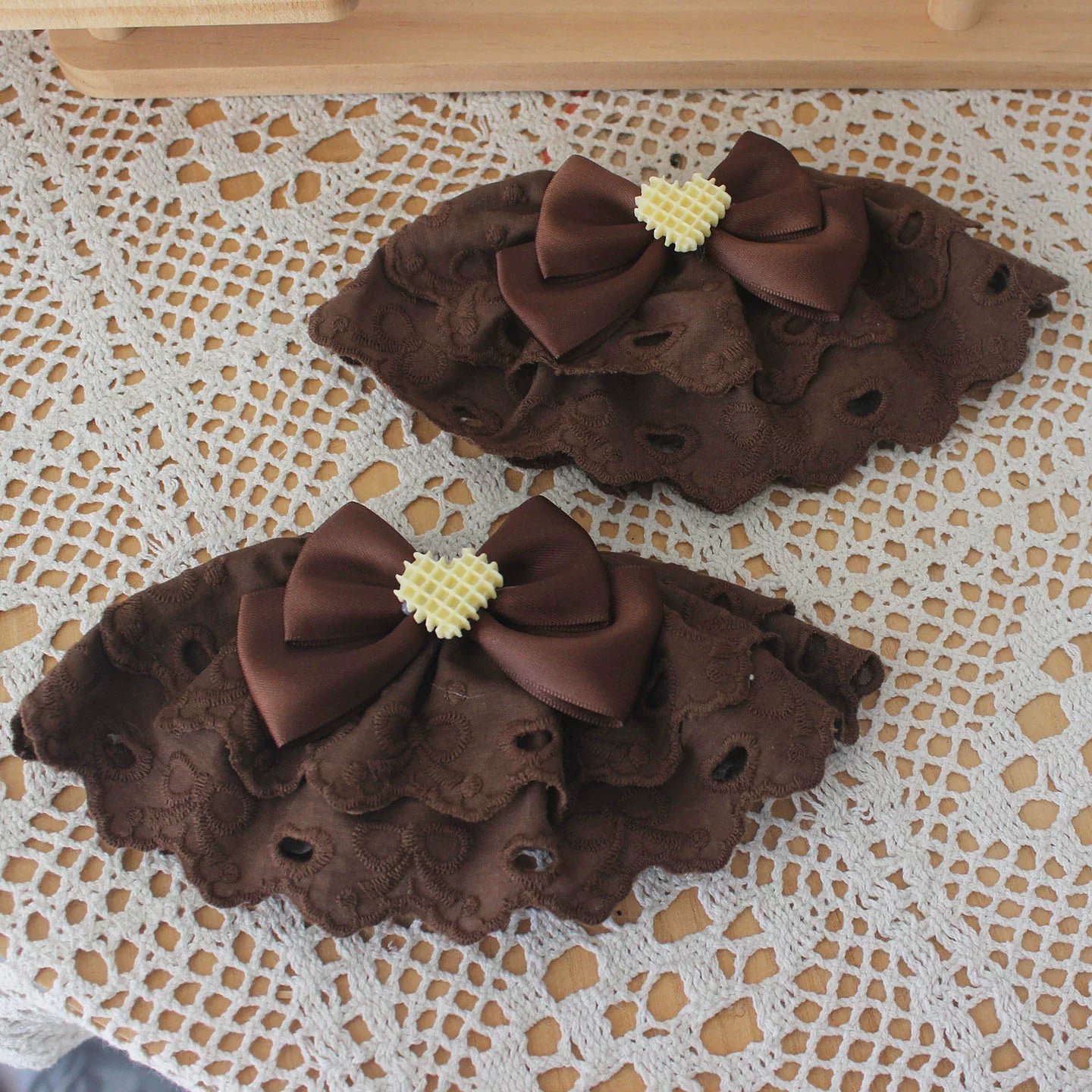 Chocolate Brown Kawaii Lolita Headdress & Choker Set 45845:864845