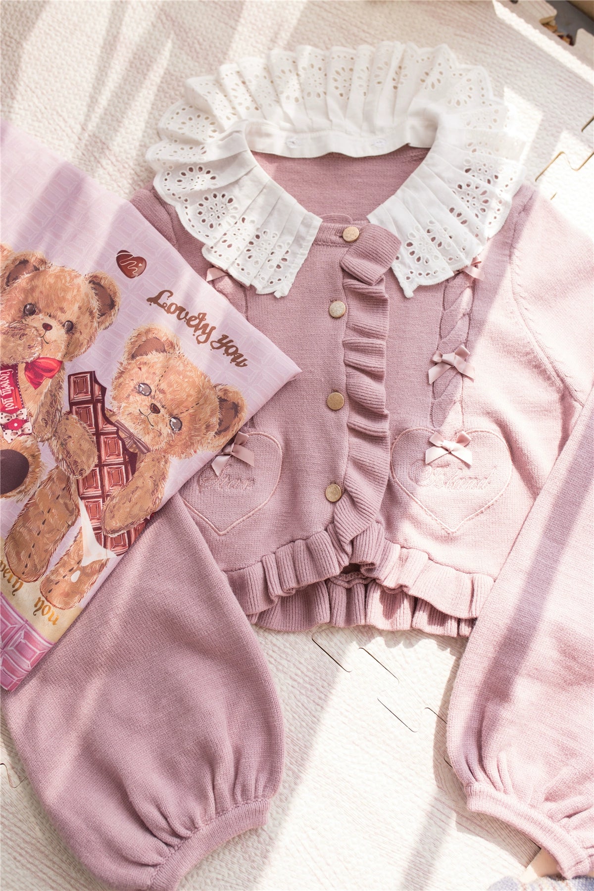 (BFM)Dark Star Island~Sugar Frost~Sweet Lolita Cardigan Knit Embroidered Sweater