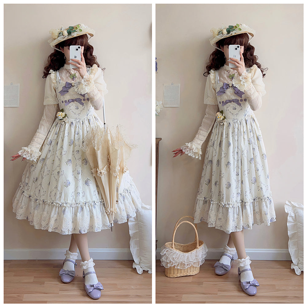 Miss Point~Customized Wood Rose 2.0 Elegant Vintage Jumper Dress 21392:302560