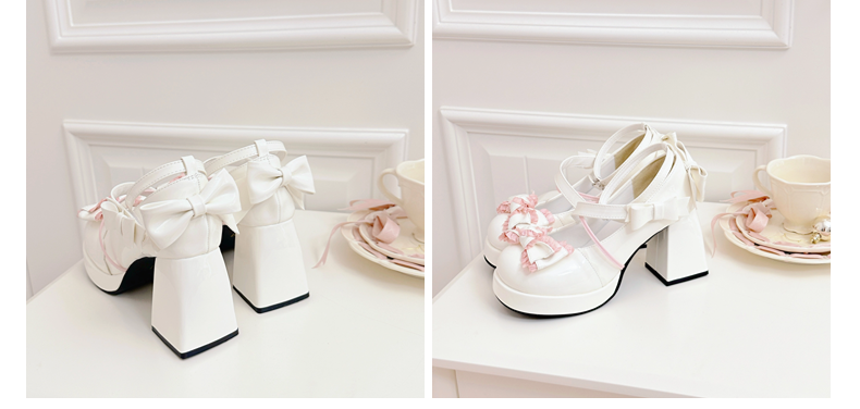 Girly Heart - Sweet Lolita Chunky Heels Shoes, Dreamy Bows 44740:820853