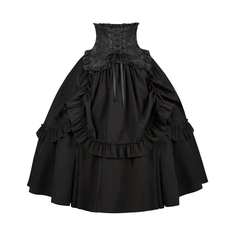 Blake - Boning Gothic Lolita Mermaid Skirt, Lifted-hem SK Lifted-hem SK Only - pre order S