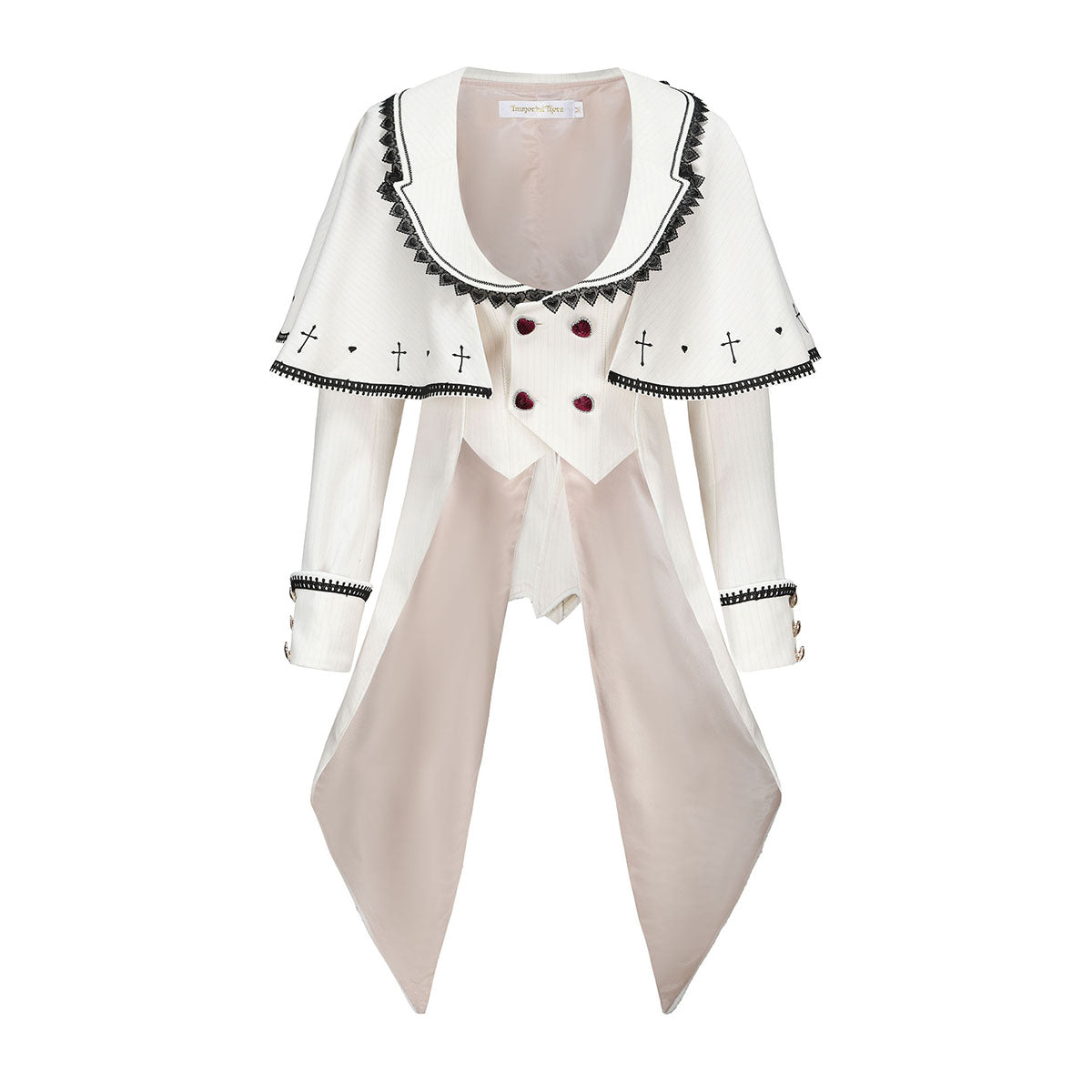 Immortal Thorn - Ouji Lolita Handsome White Prince Wind Coat S White