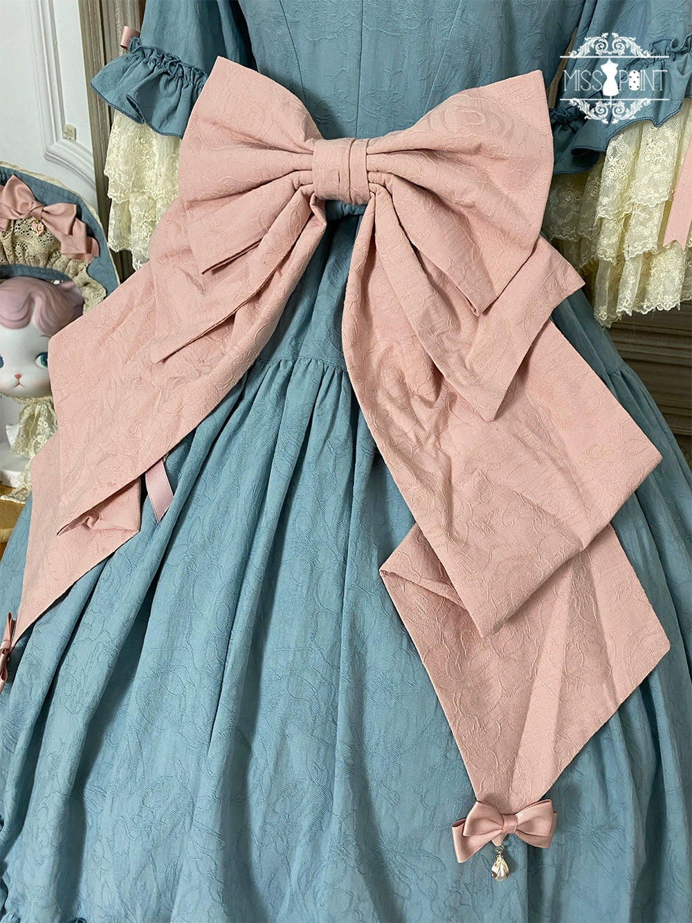 Miss Point~Lilyka Garden~Classic Lolita OP Dress Set Elegant Floral Wall Princess Sleeve 38832:606404