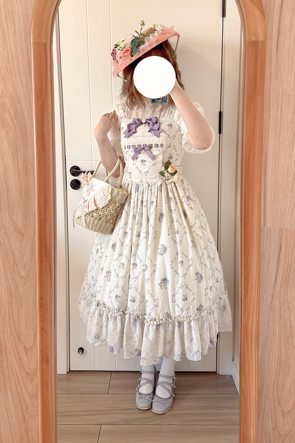 Miss Point~Customized Wood Rose 2.0 Elegant Vintage Jumper Dress 21392:302574