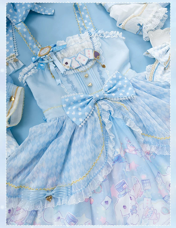 Cinnamoroll Magician - IP Collaboration Sweet Lolita Dress Set, Cinnamoroll Prints 45993:871347