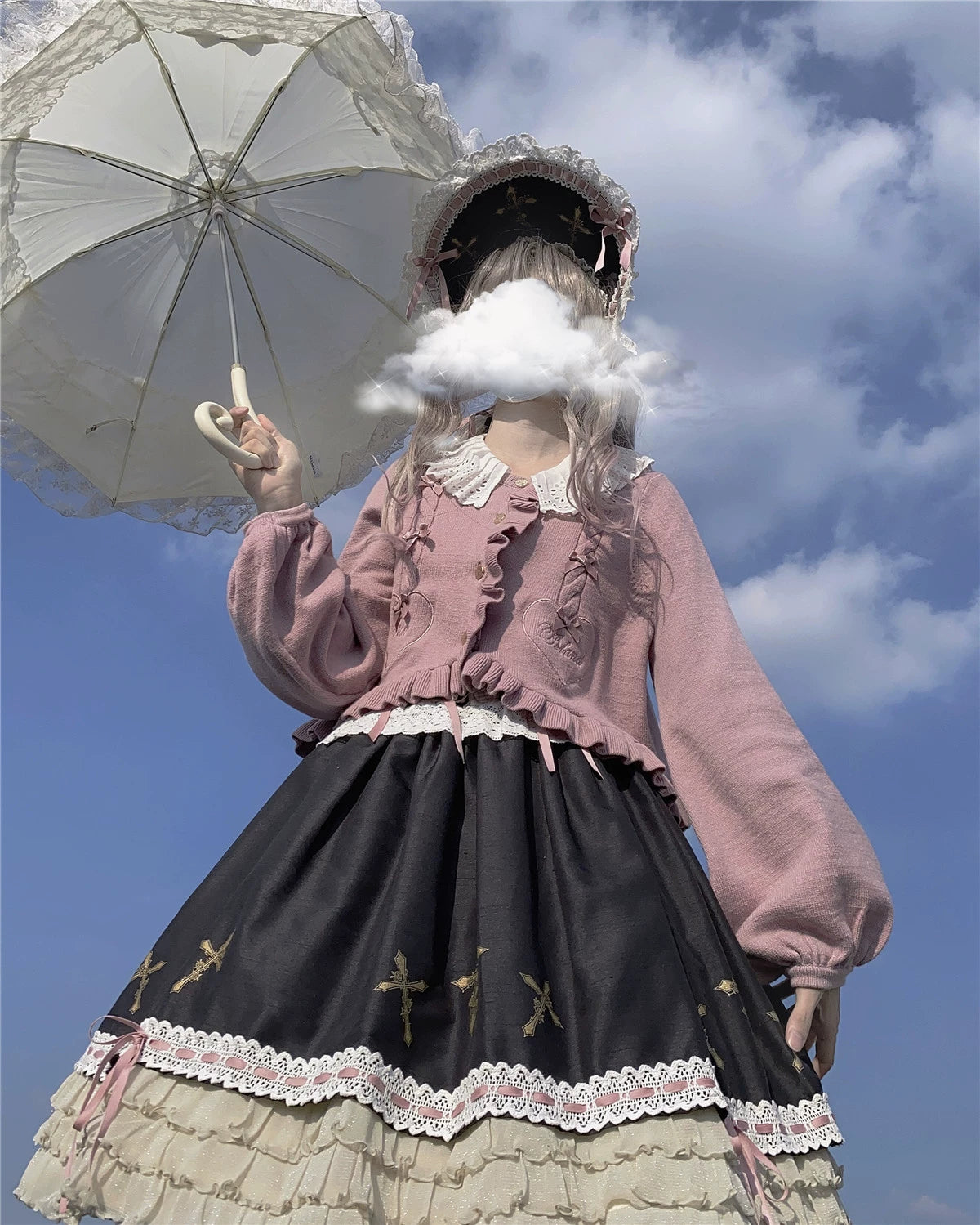 Sugar Frost - Sweet Lolita Cardigan Knit Embroidered Sweater