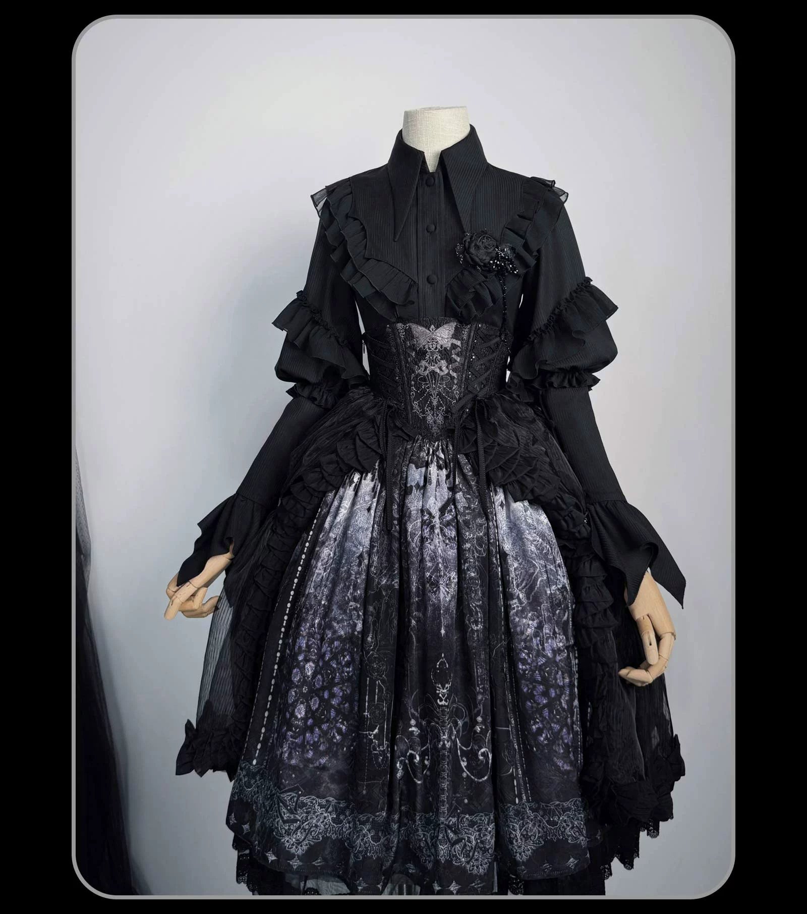 Bone-Eroded Butterfly - Gothic Lolita JSK & SK Set