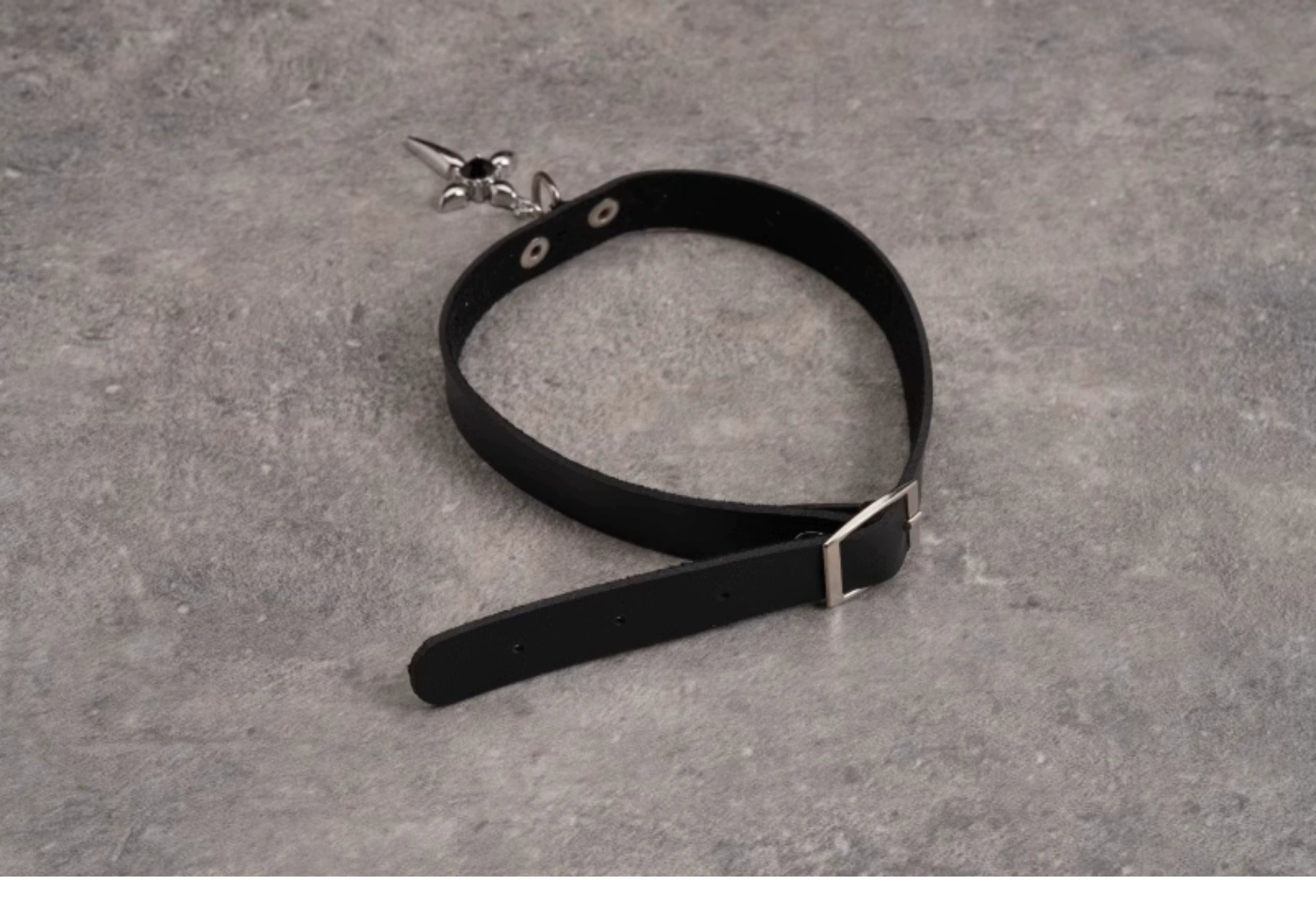 Strange Sugar~Gothic Lolita Choker Faux Leather Heart Pendant Necklace 36642:530640