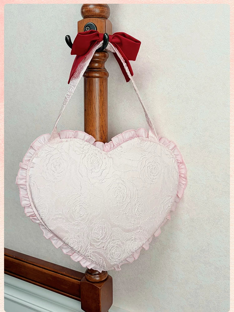 Sweetheart Petal - Color Block Sweet Lolita KC, Heart-shaped Bag 44840:825016