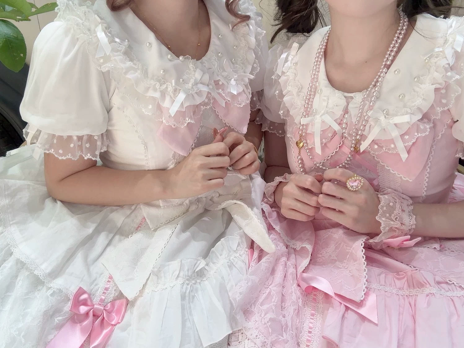 Sea Coconut - Cotton Old School Lolita Peter Pan Collar Blouse with Lace