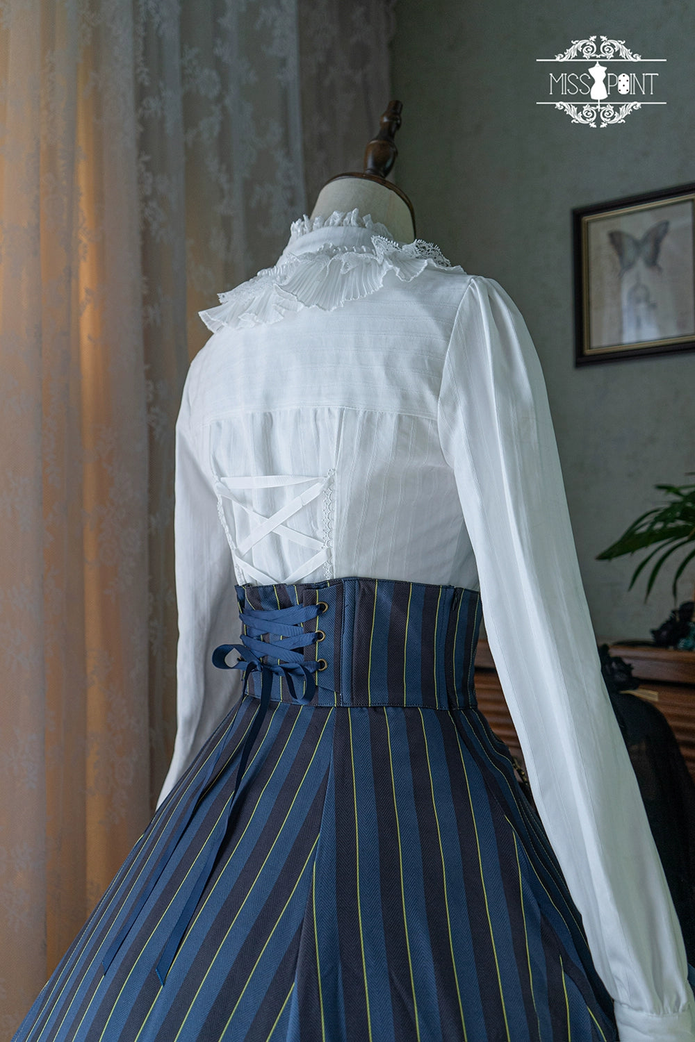 (Buyforme)Miss Point~Custom-Made Lolita Elegant Stand Collar Lolita Shirt 21546:312856