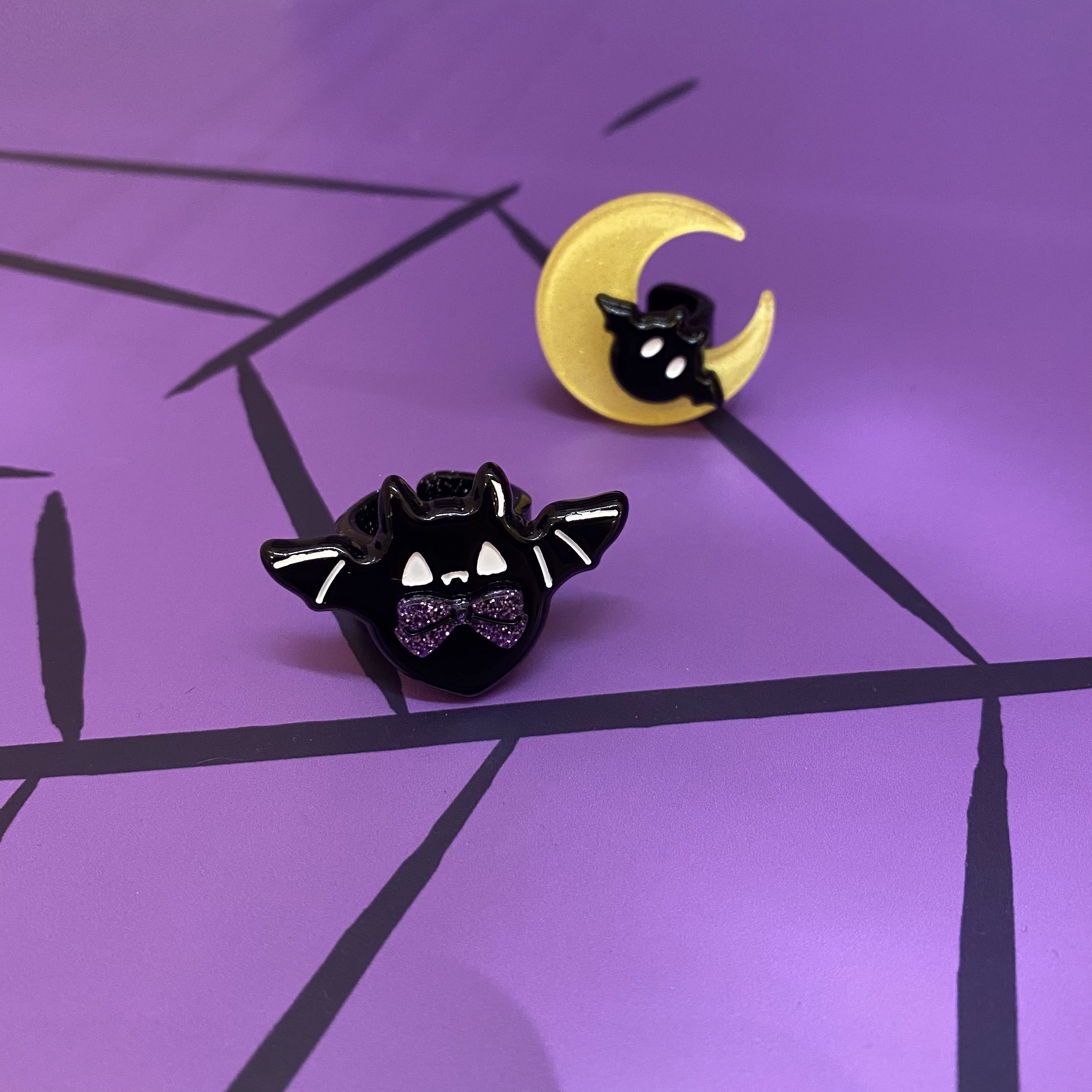 Halloween Alice - Chubby Bat - Halloween Colorful Beads Lolita Necklace, Bat Accents