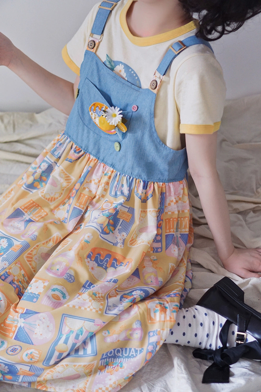 Miss Point~Daisy Lemon~Kawaii Lolita Lemon Print JSK Customized 21508:310810