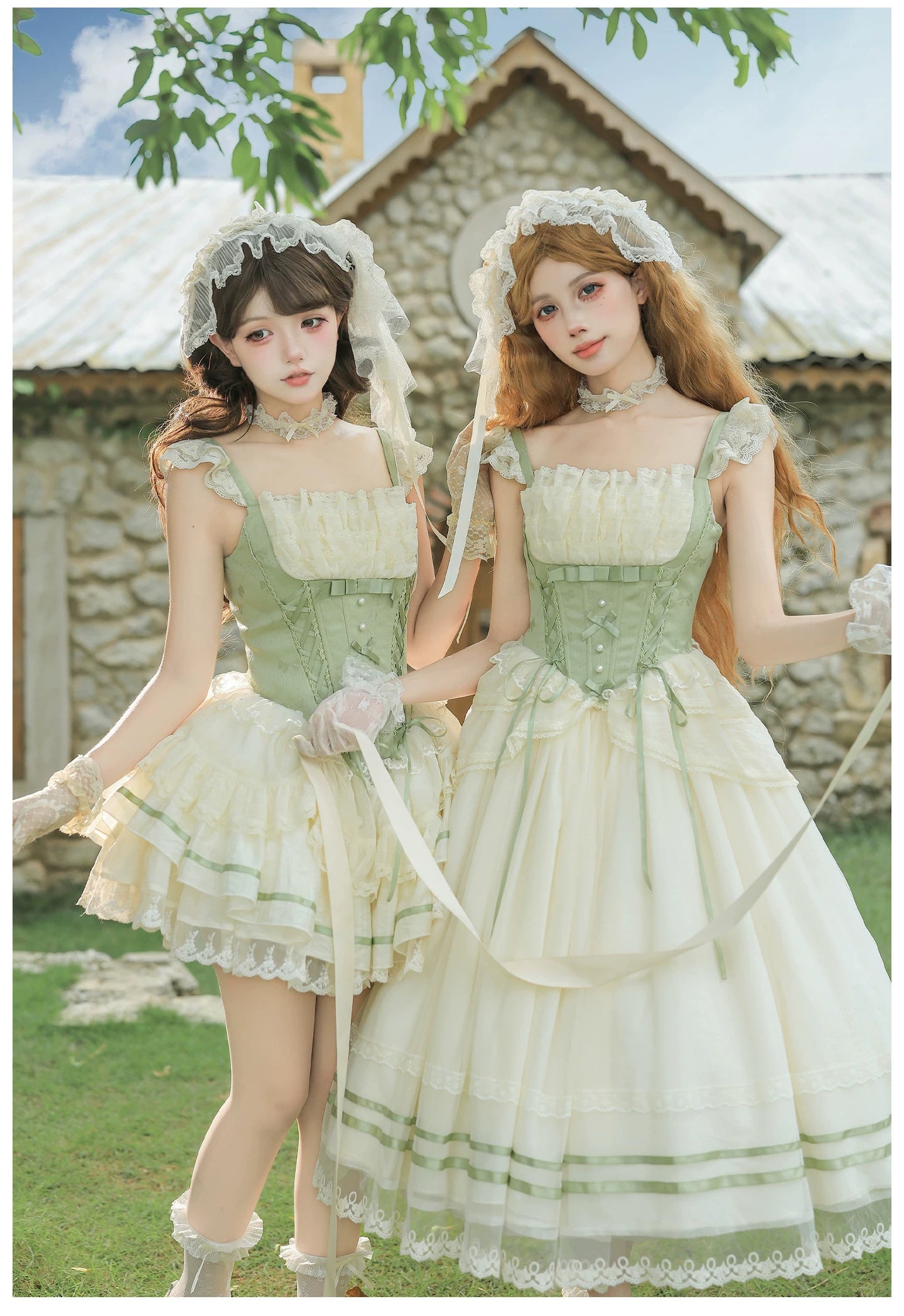 Unfailing - Classic Lolita Bow Jacquard Corset JSK Dress 45632:856671