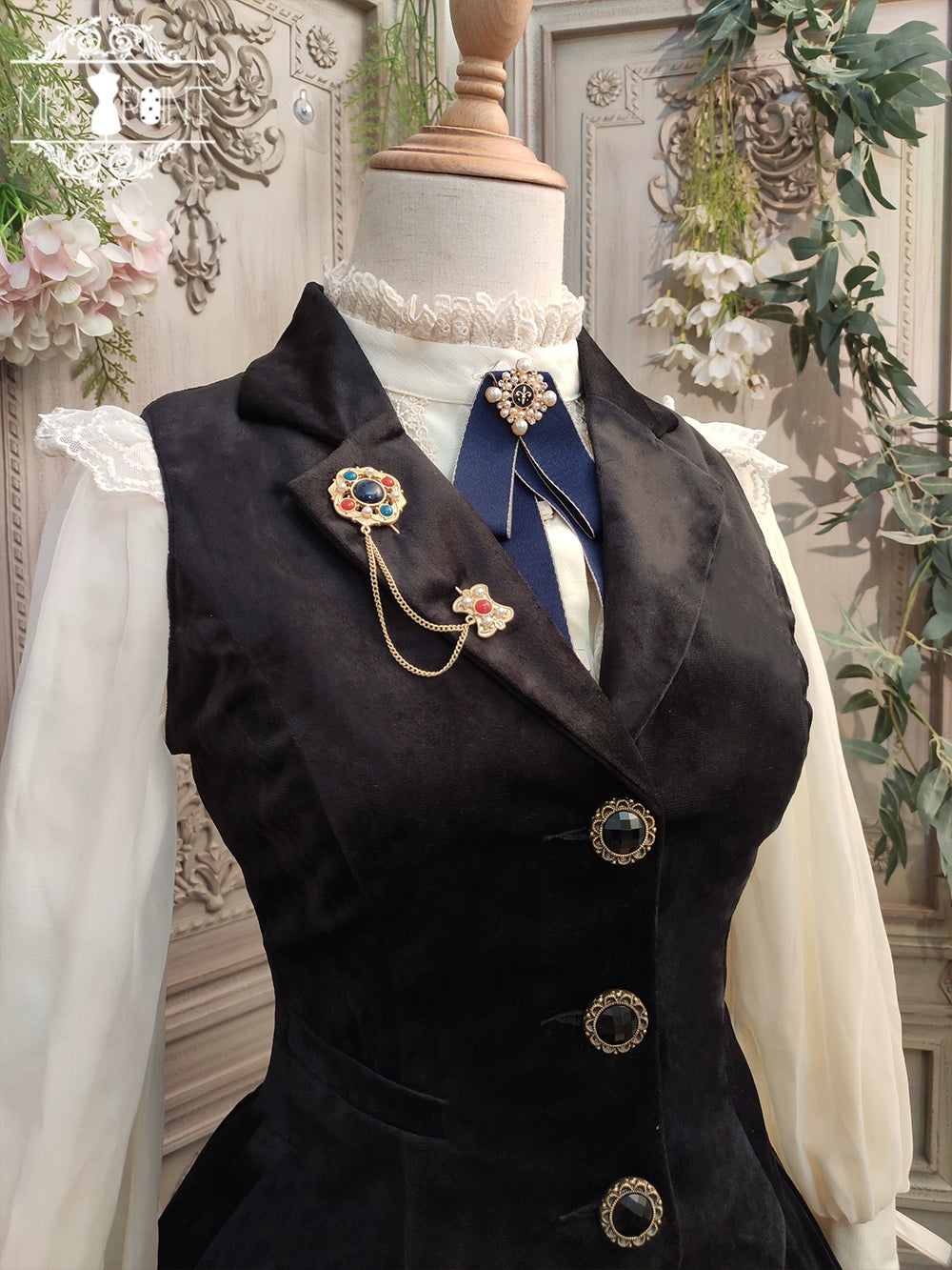 Miss Point~Rose Doll~Retro Lolita Vest Velvet Lolita Waistcoat 32516:392276
