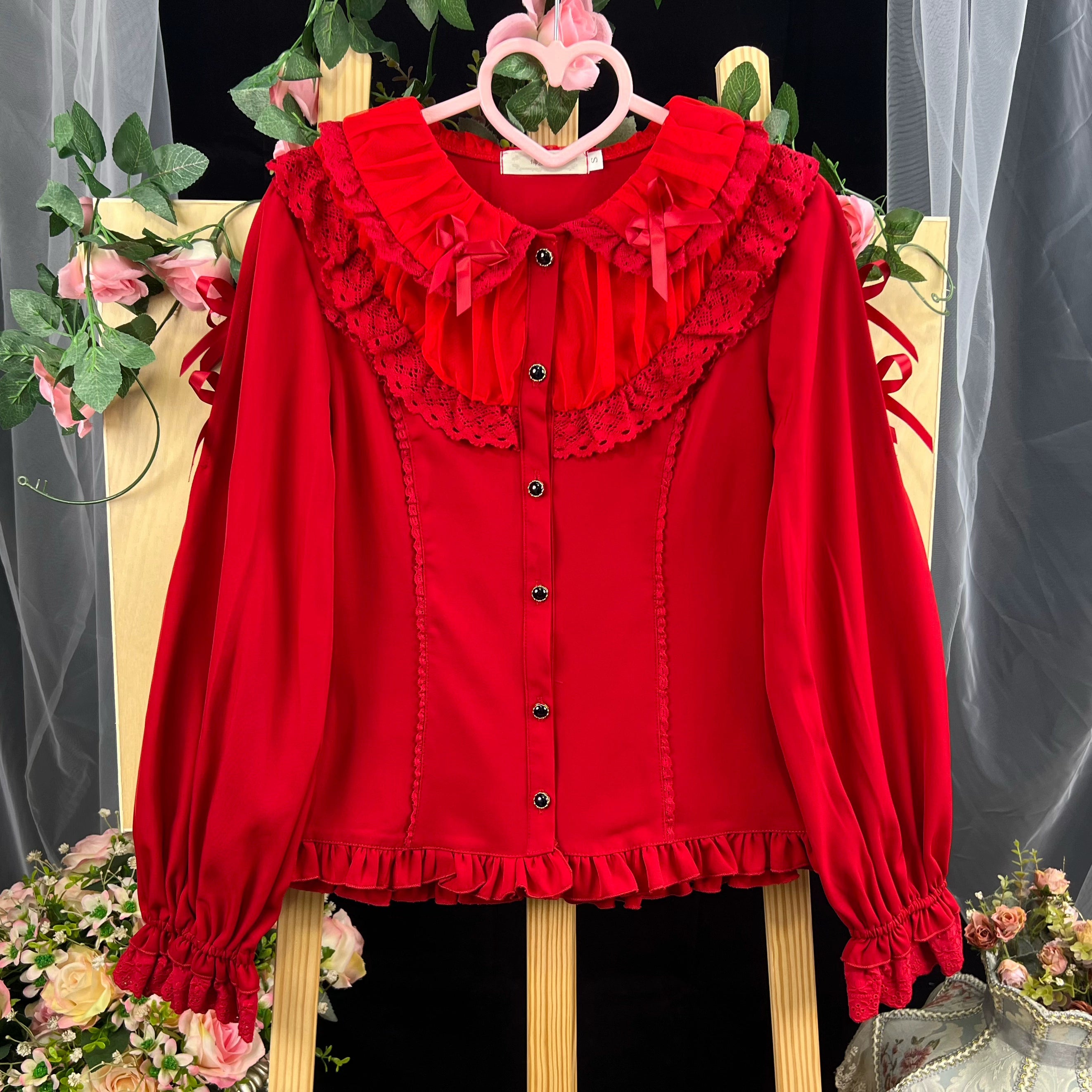 Sweet Lolita Blouse Peter Pan Collar Shirt 40828:753155