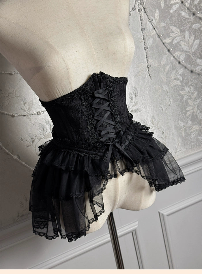 Alice Girl - Cross - Gothic Princess Lolita Corset with Multiple Layers Hem 42125:728793