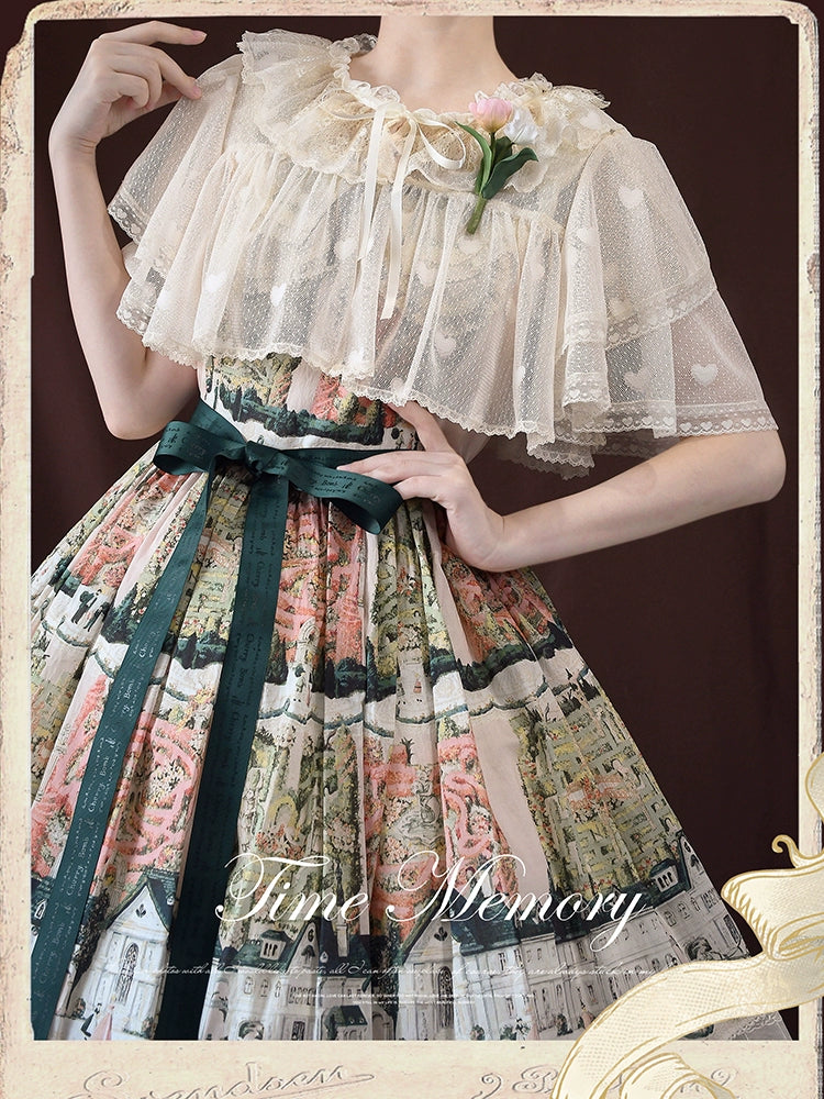 (BFM)Time Memory~Sweetheart Curtain~Sweet Lolita Shawl Short Sleeve Lace Cardigan (L M S) 34594:462890