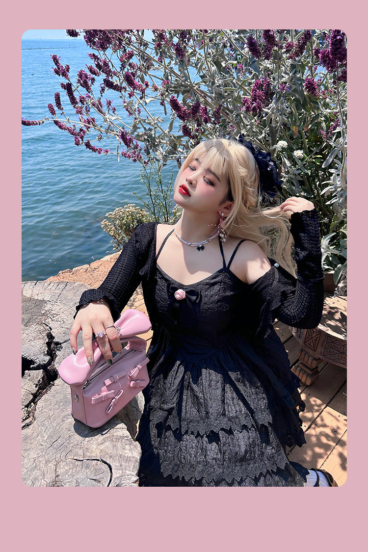 Yingtang - Rose of France - Sweet Lolita Plus Size Halter Puffy Dress Set