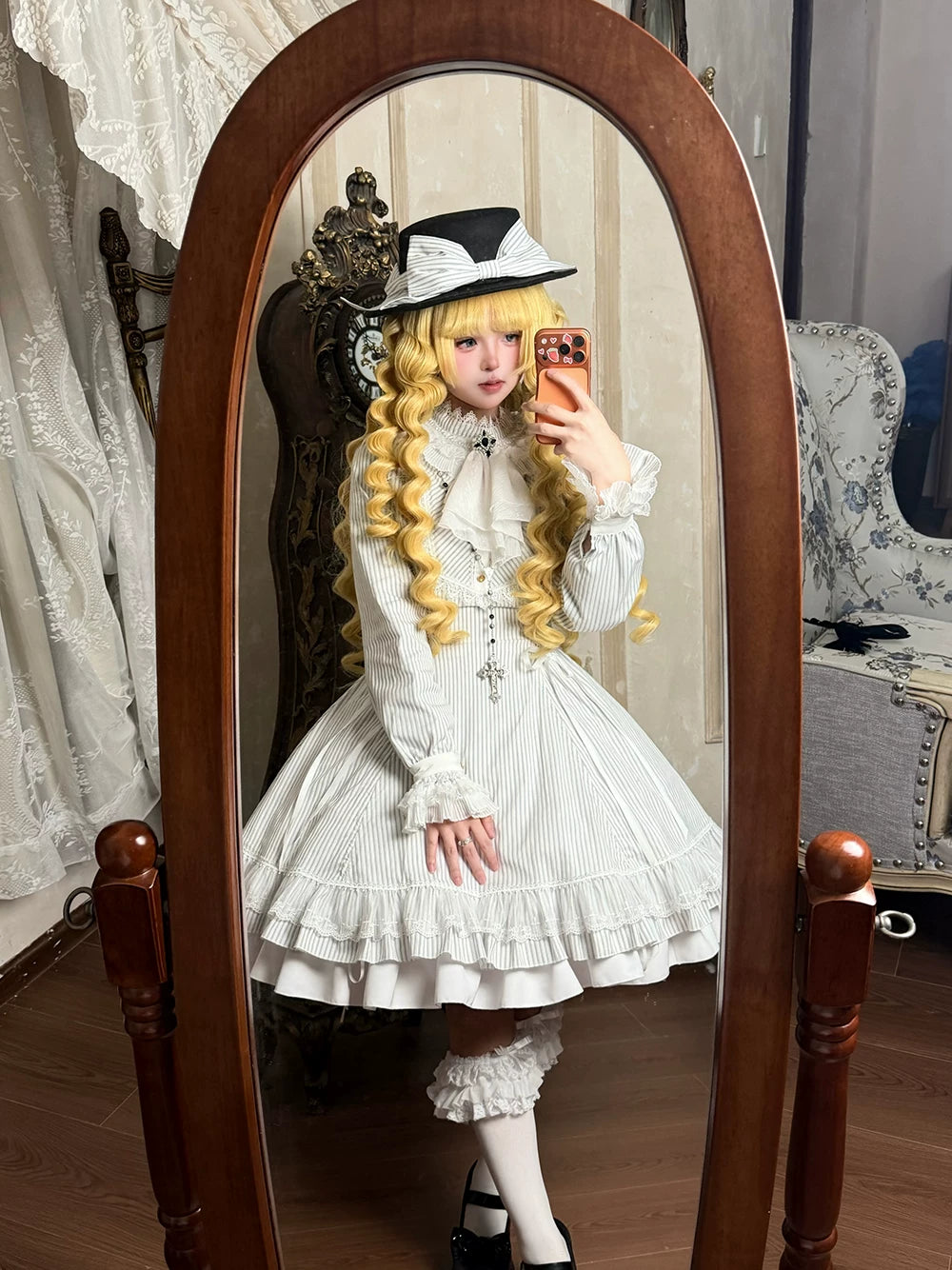 Perint Manor - Gothic Lolita Striped Dress, Tailor-made 44410:808300