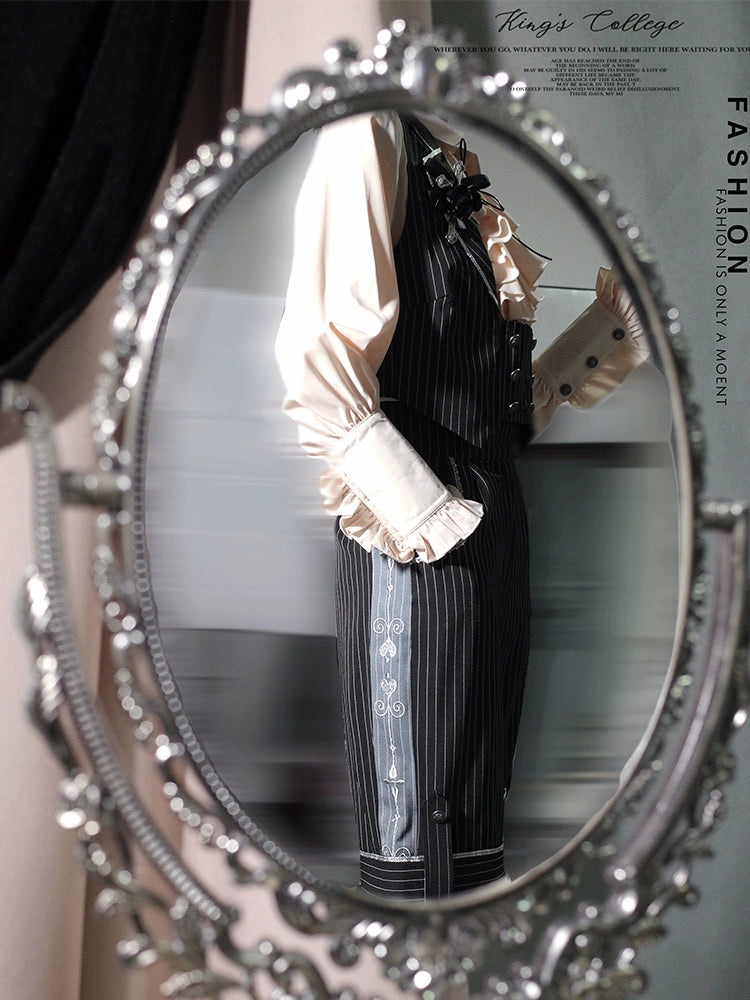 CastleToo - King's College - Ouji Lolita Skirt Set Prince Tie Shirt Set