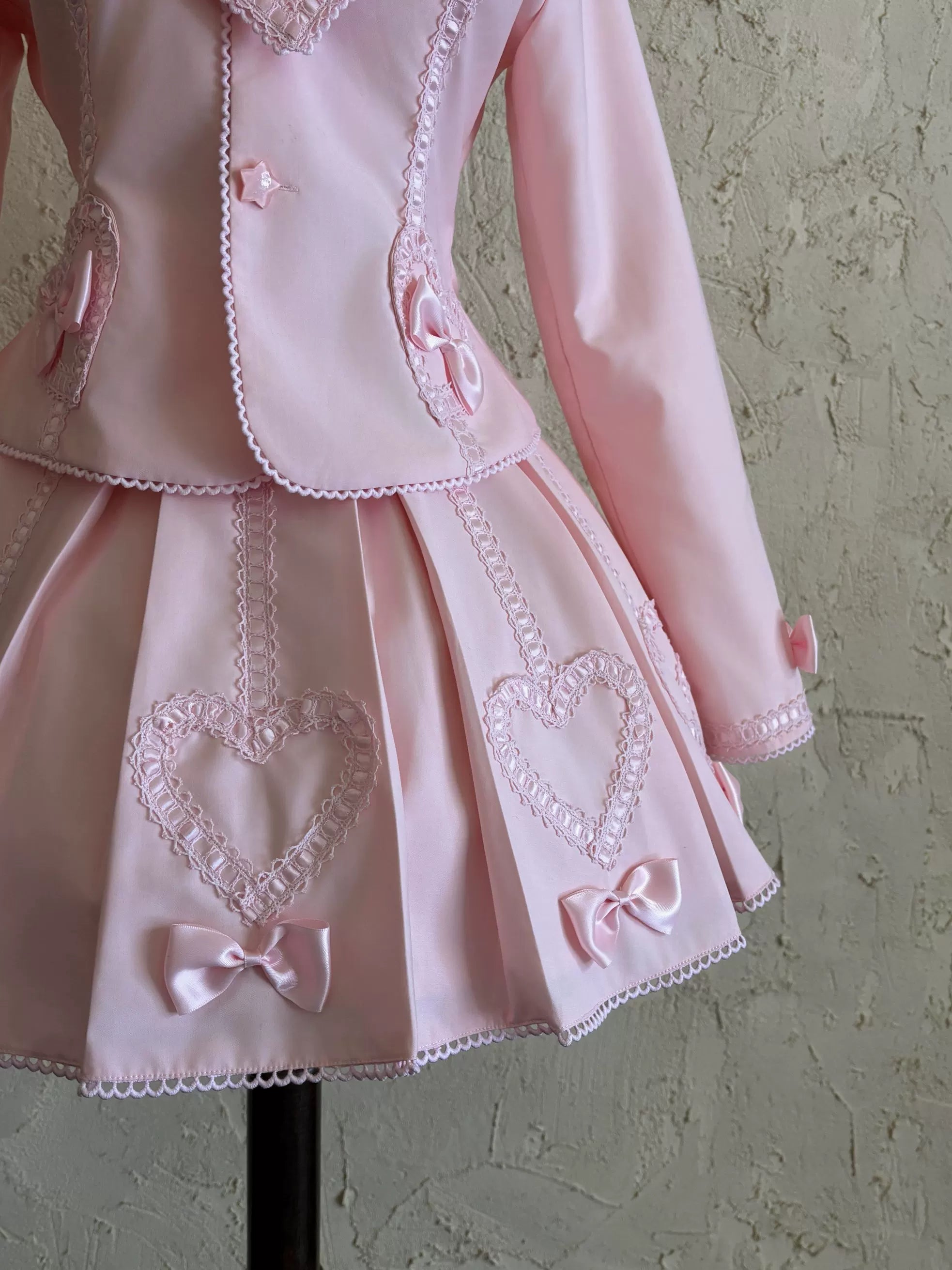 Promise After Class - Old School Lolita Fitted Blazer & Pleated Skirt Set