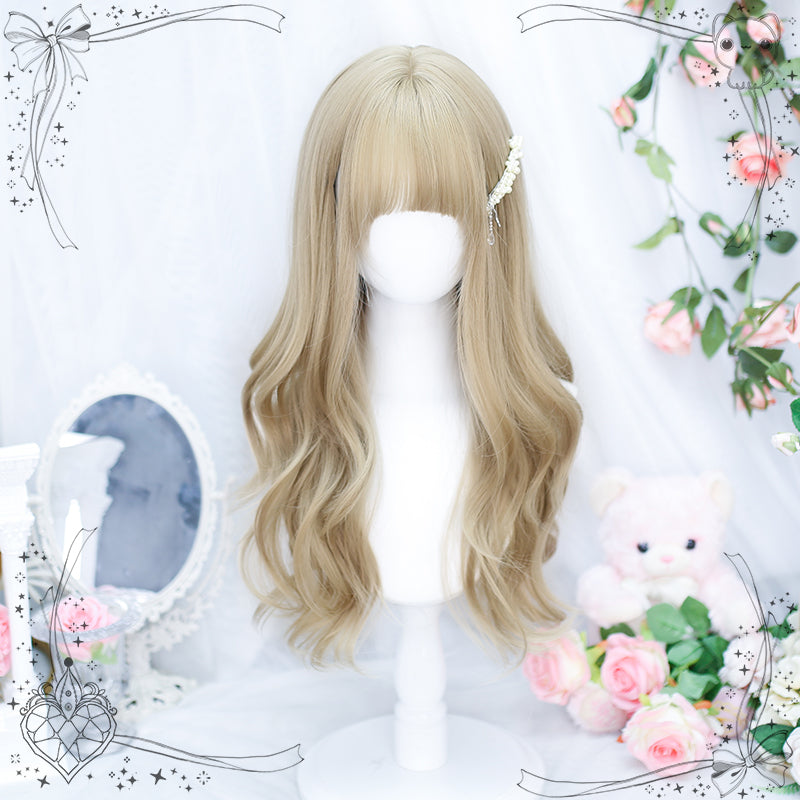 Dalao Home~Gentle Daily Lolita Long Curly Wig 1649 flaxseed gold 16912:332966