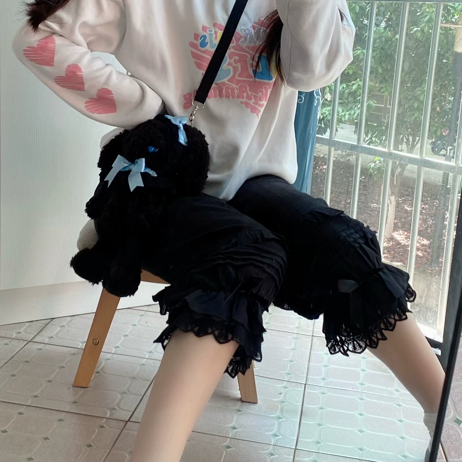 Sweet Lolita Jacquard Cotton Bloomers, Accordion Pleats