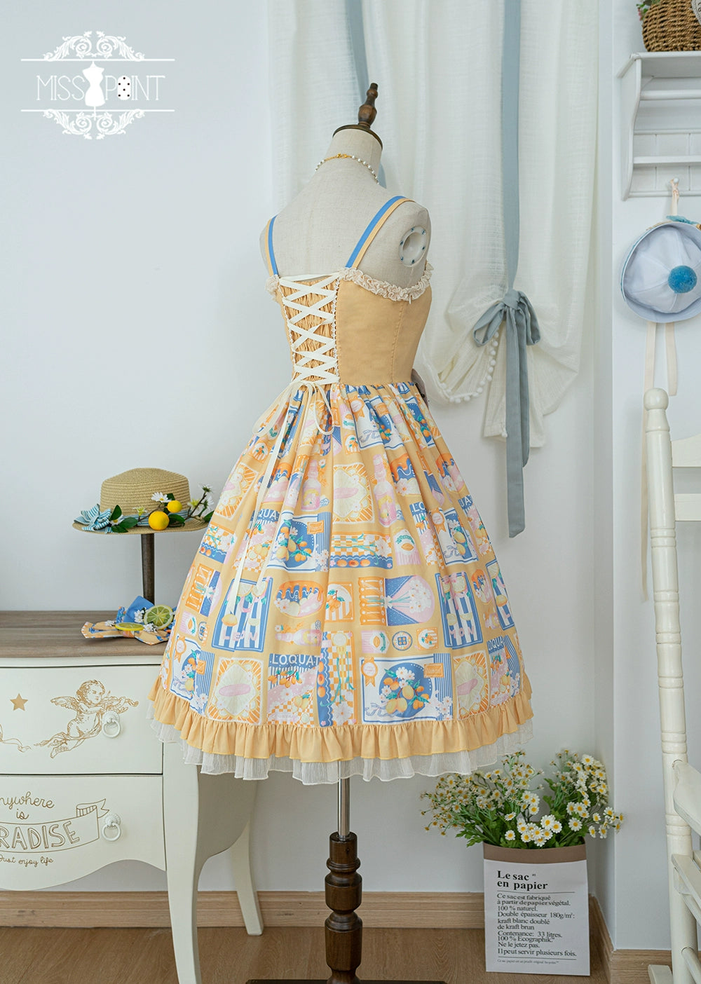 Miss Point~Daisy Lemon~Daily Lolita Lemon Print JSK Customized 21502:310630
