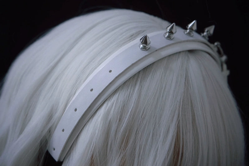 Strange Sugar~Gothic Lolita KC Faux Leather Punk Lolita Hair Accessories 36648:533434
