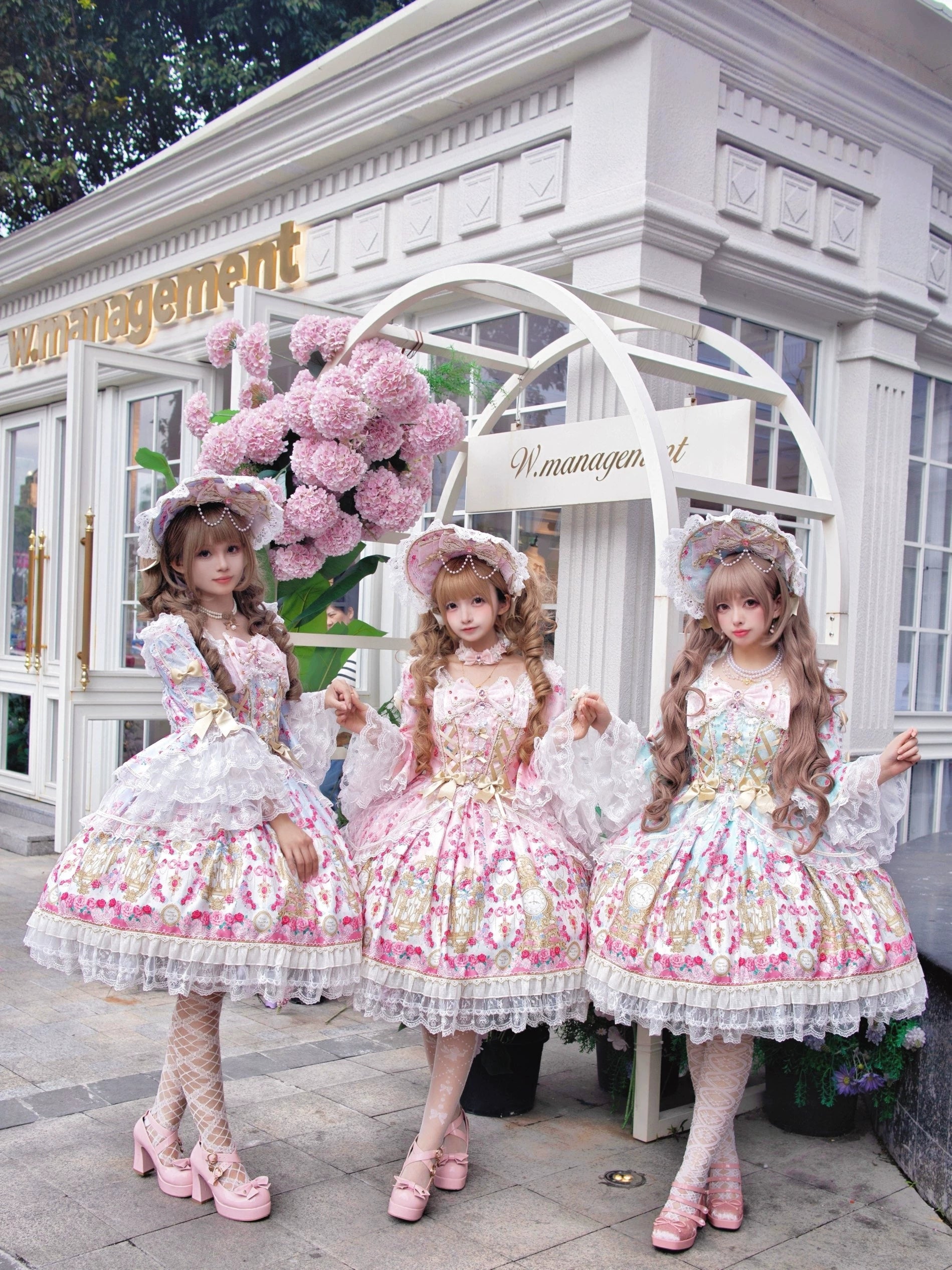Rose Garden Prelude - Sweet Lolita OP Dress, Floral Printed