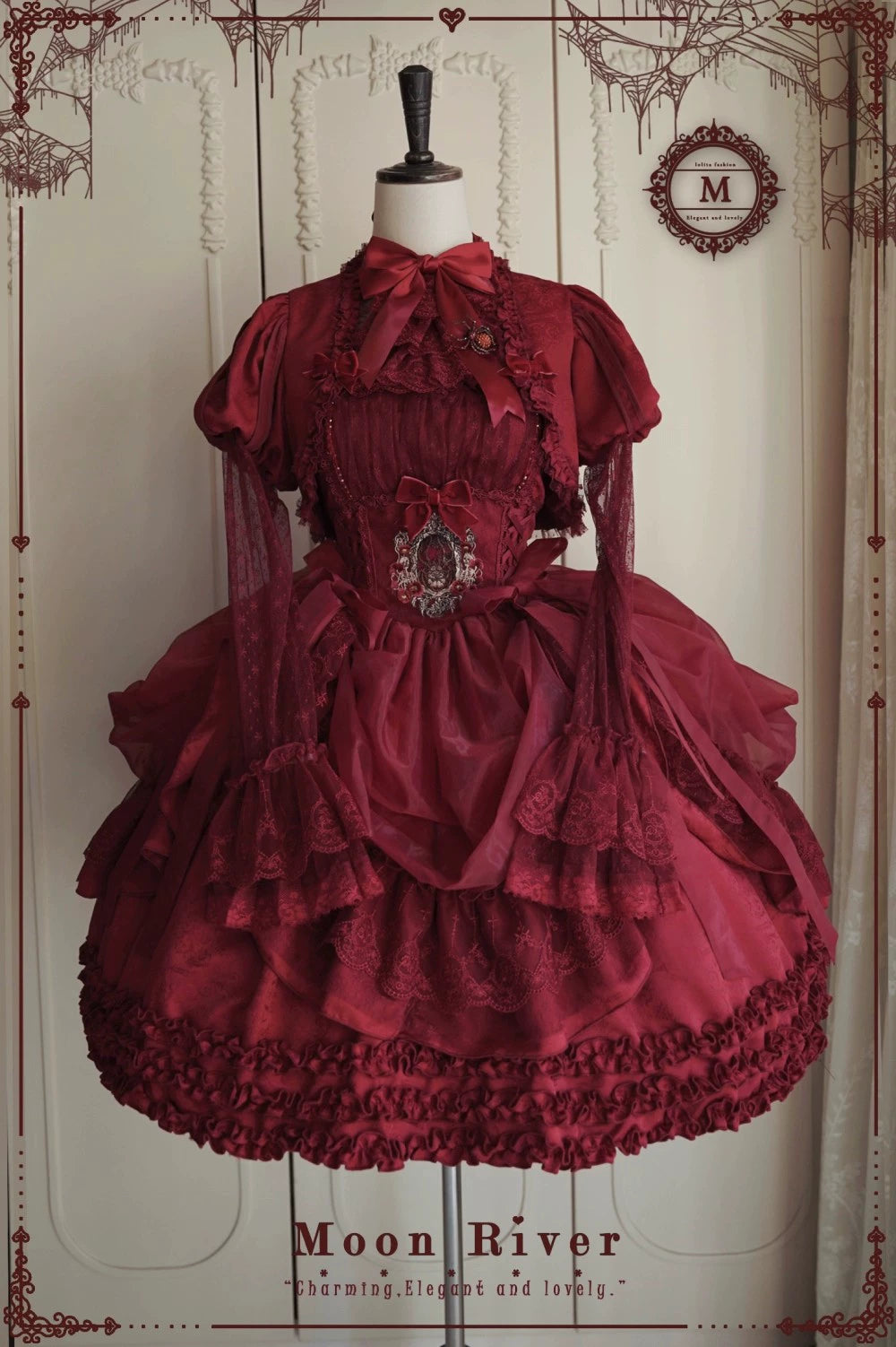 Moon River - Moonlit Spider - Gothic Lolita SK & JSK Dress Outfit Set 44232:799639