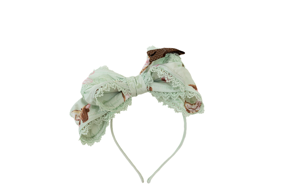 Babyblue - Dream Teahouse - Dessert Print Kawaii Lolita OP Dress Suit (L M S XL) 43332:773748