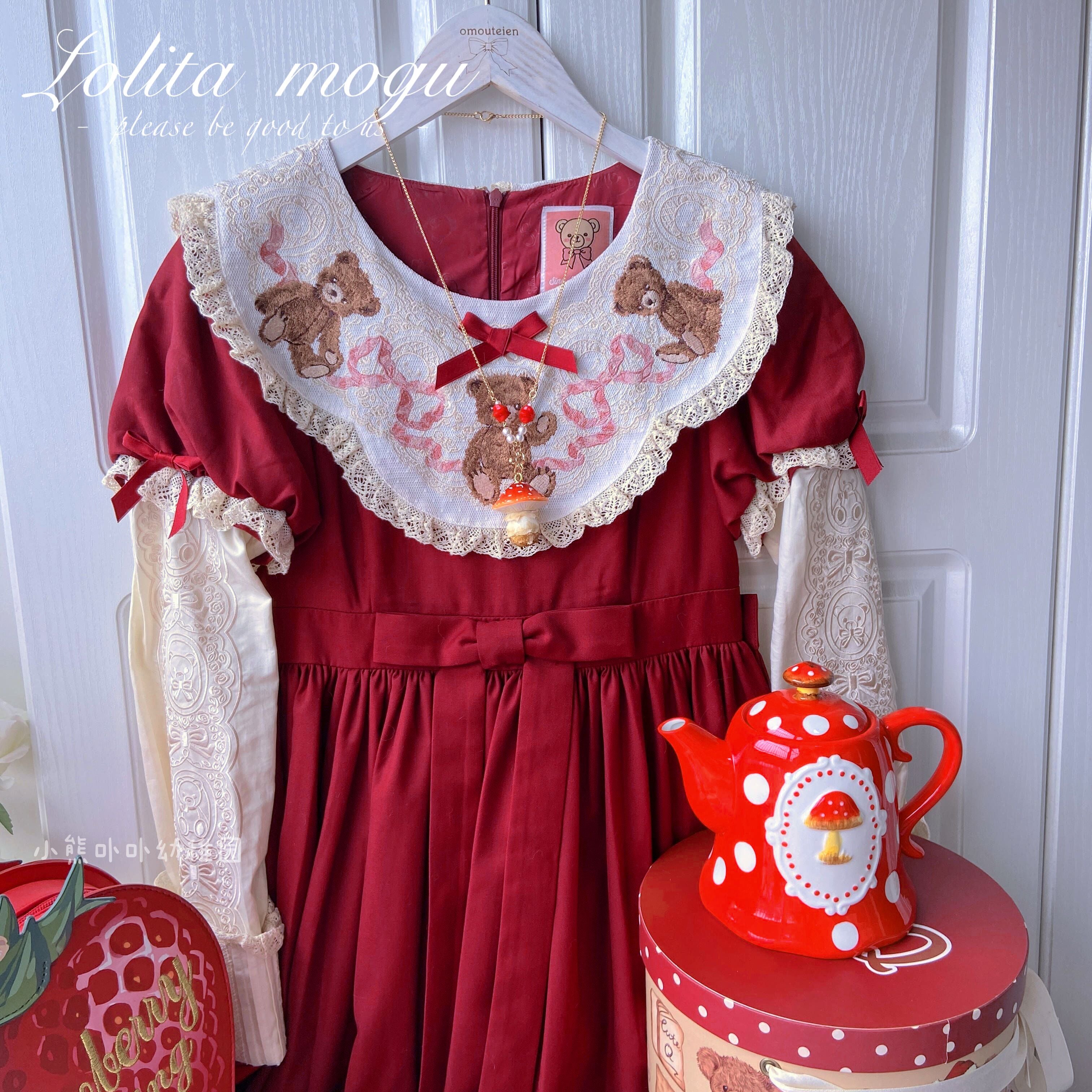 Bear Doll~Handcraft Kawaii Lolita Mushroom Necklace 14106:195086