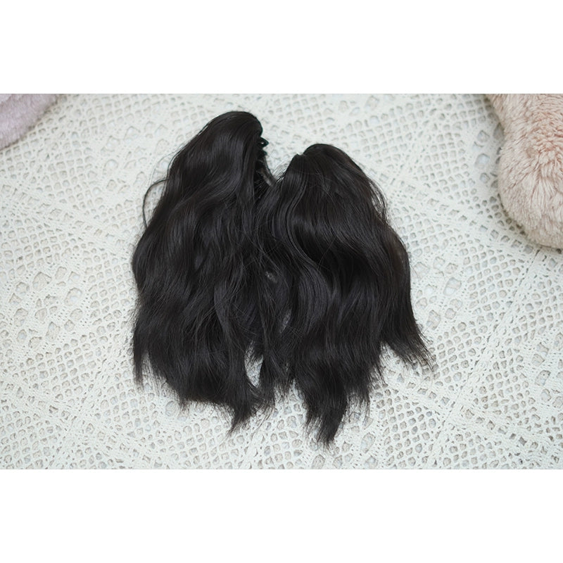 Imperial Tea - Sweet Lolita Long Wigs, Detachable Ponytail Black Tea Ponytails Only
