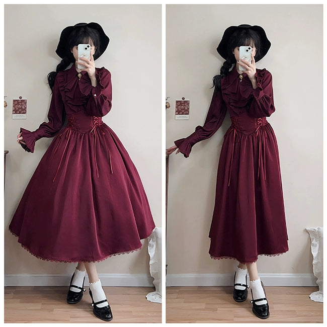 Forest Song - Astris - Classic Lolita SK Double-sided Wearing Fishbone Skirt