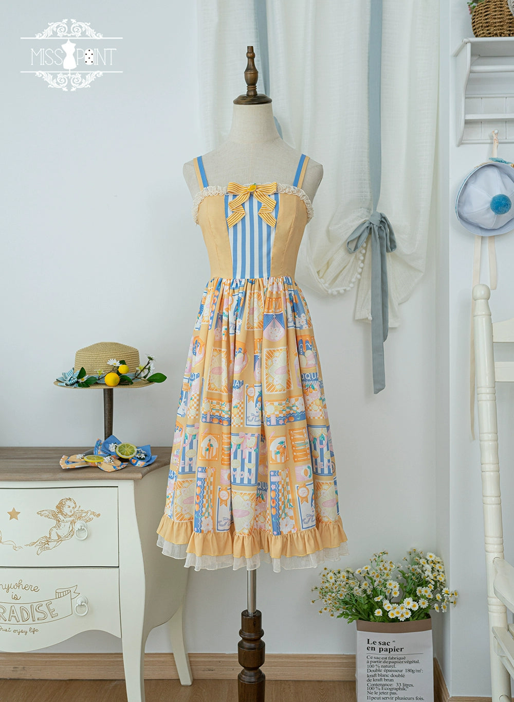 Miss Point~Daisy Lemon~Daily Lolita Lemon Print JSK Customized 21502:310558