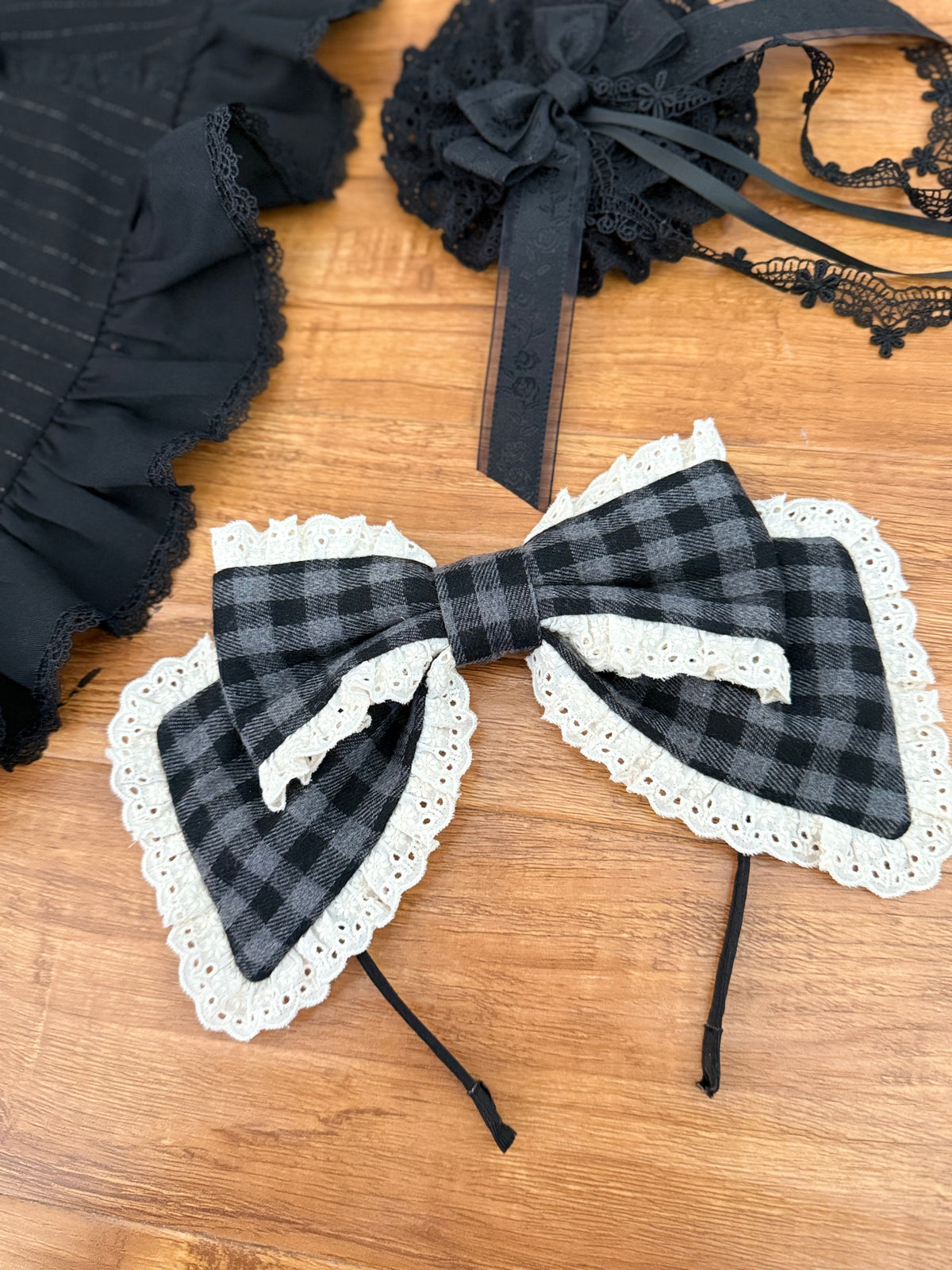 Overseas Letter - Cotton Old School Lolita OP Dress, Gingham & Stripe Patterns (2XL L M S XL XS) 45918:868165