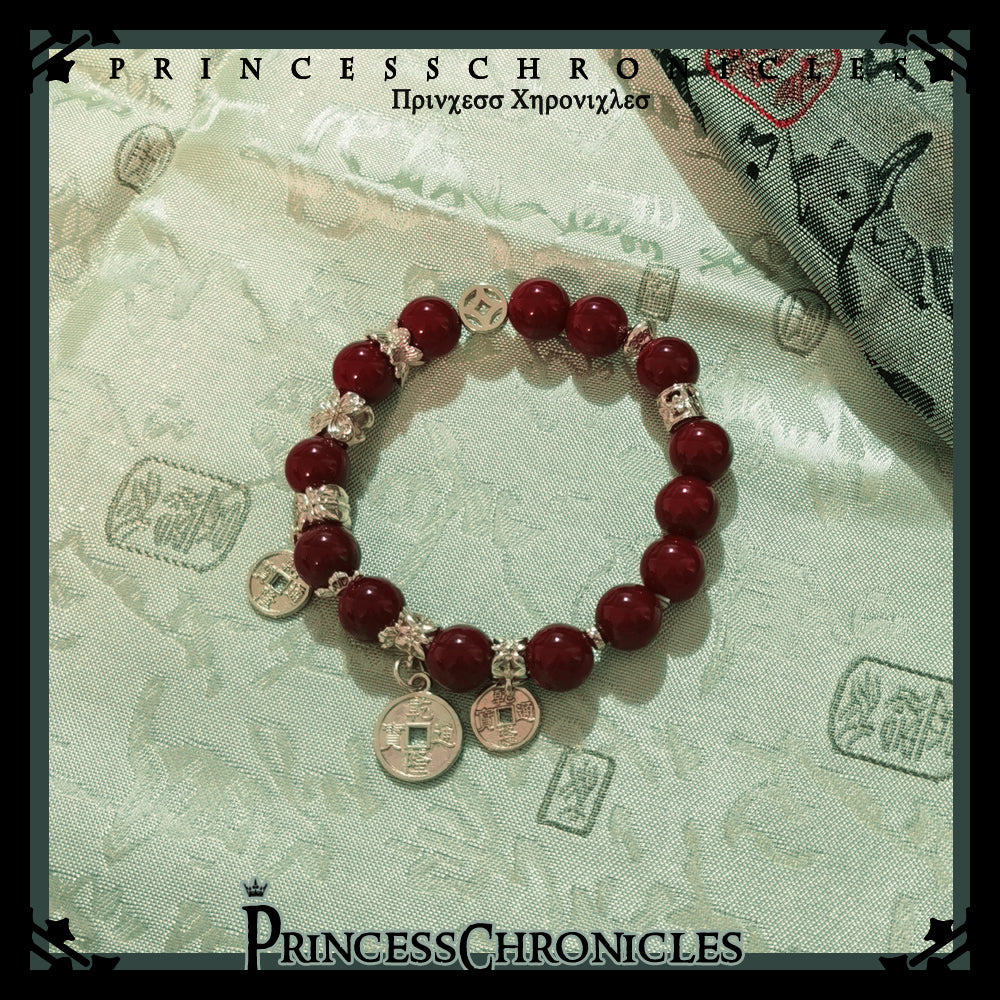 Princess Chronicles - Fortune and Treasure - Chinese Style Lolita Bracelets with Copper-cash Pendant Wrist Circumference (14-16cm/5.5-6.3 inches) Copper-cash Bracelet