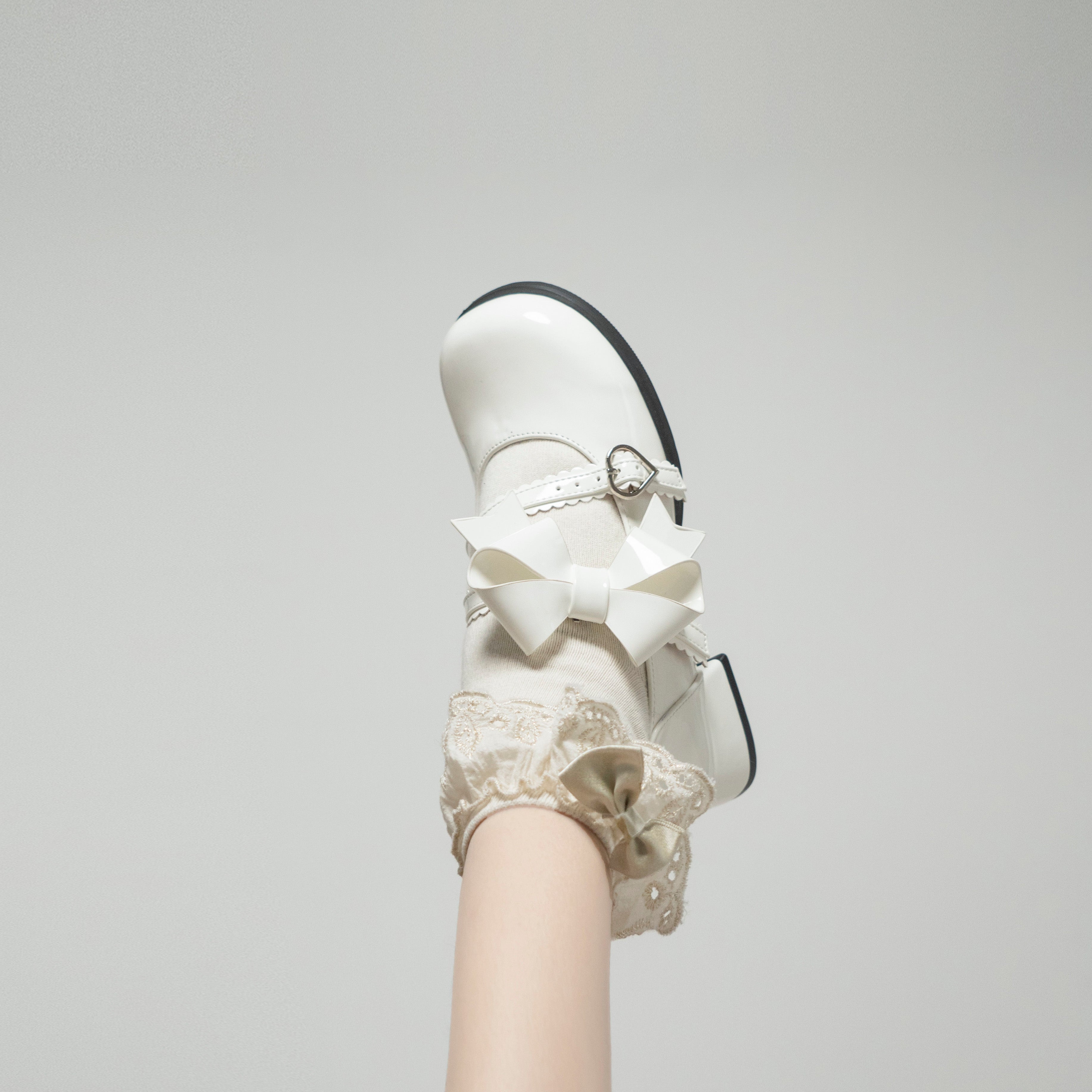 Dolly Doll~Apple Candy~Mary Jane Lolita Shoes Bow PU Low-Mid Heel Shoes 32682:408354