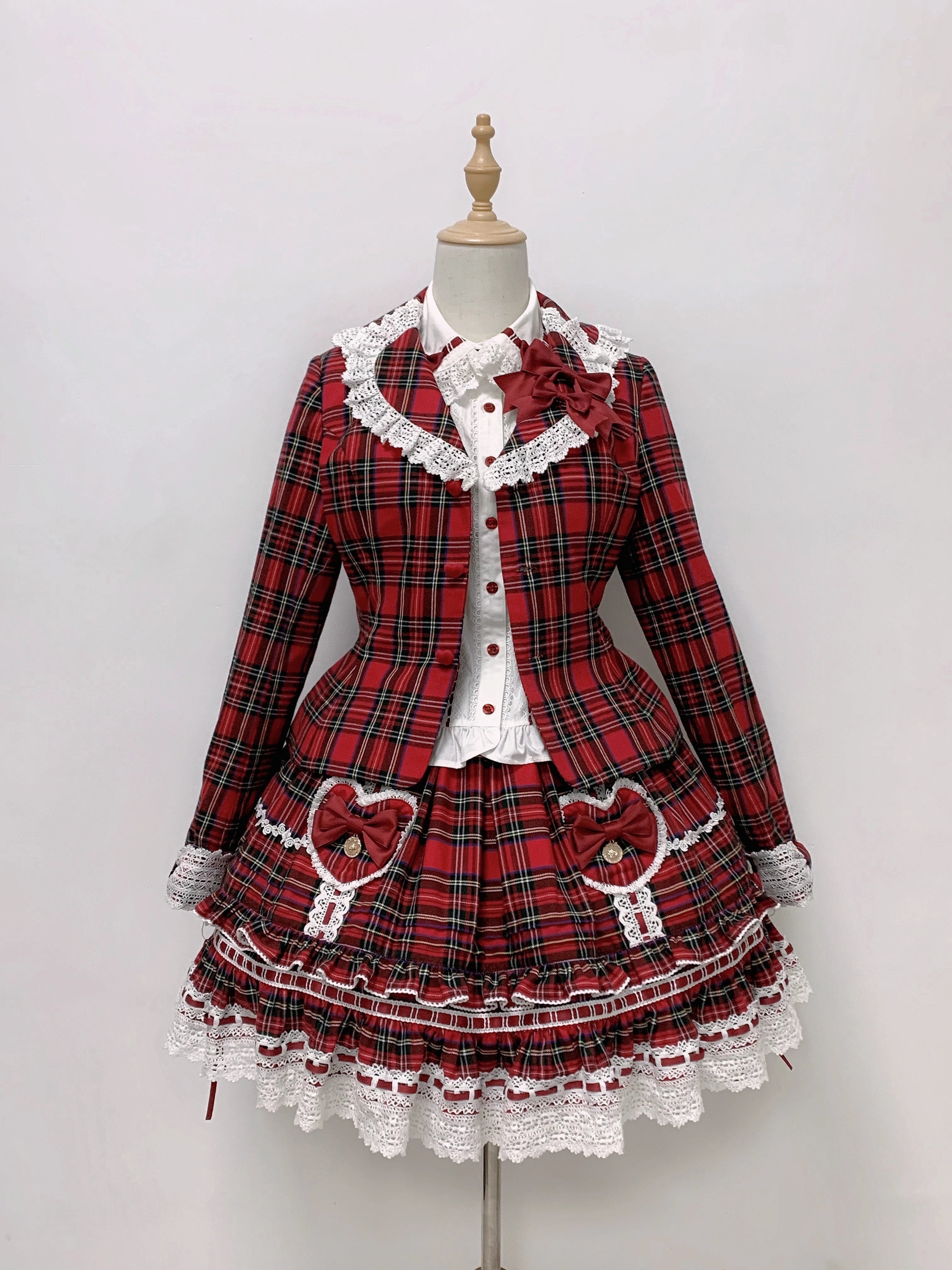 Bunny's Wish - Old School Lolita Coat, Flounce Hem Skirt