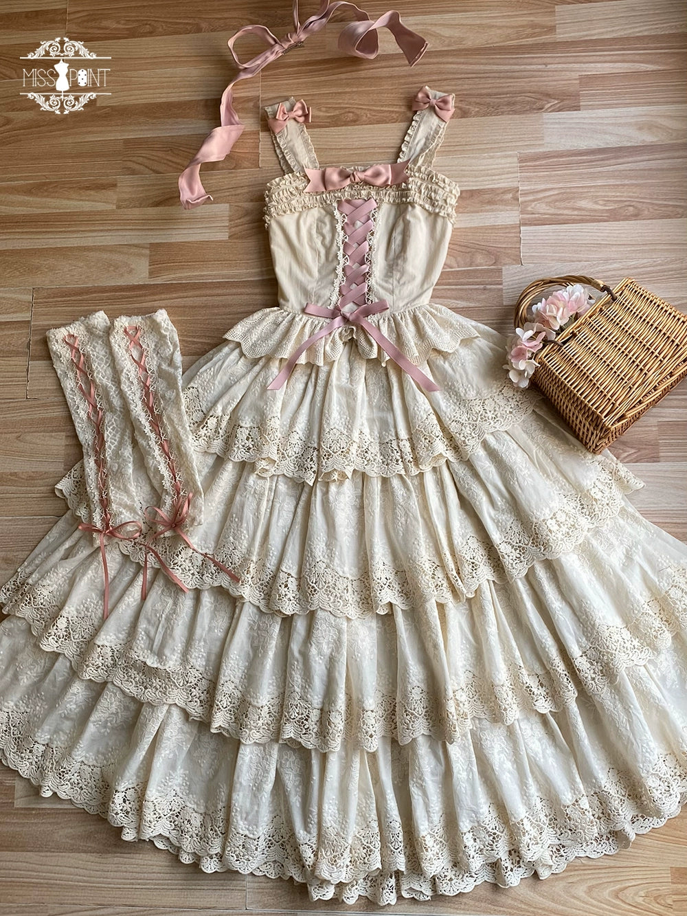 Miss Point~Forest Waltz~Classic Lolita Tiered Skirt Multi-layer Embroidered SK 40192:651468