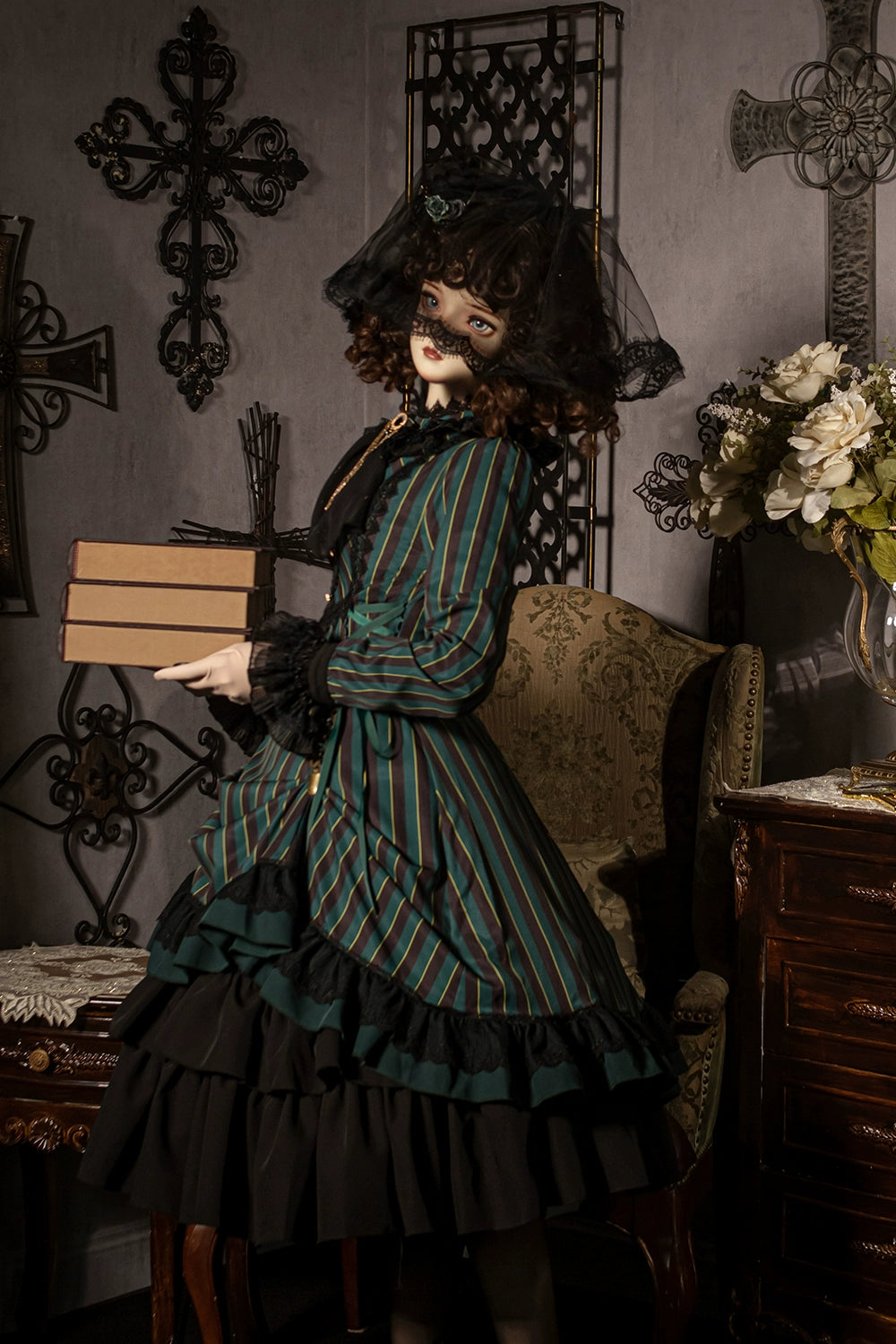 Miss Point - Perintz Manor - Gothic Lolita OP Long Sleeve Retro Lolita Dress