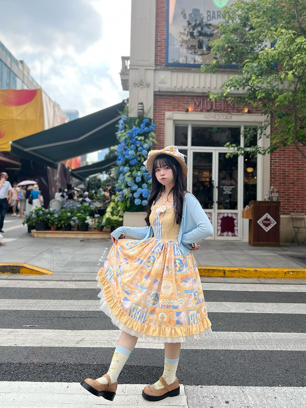 Miss Point~Daisy Lemon~Daily Lolita Lemon Print JSK Customized 21502:310548