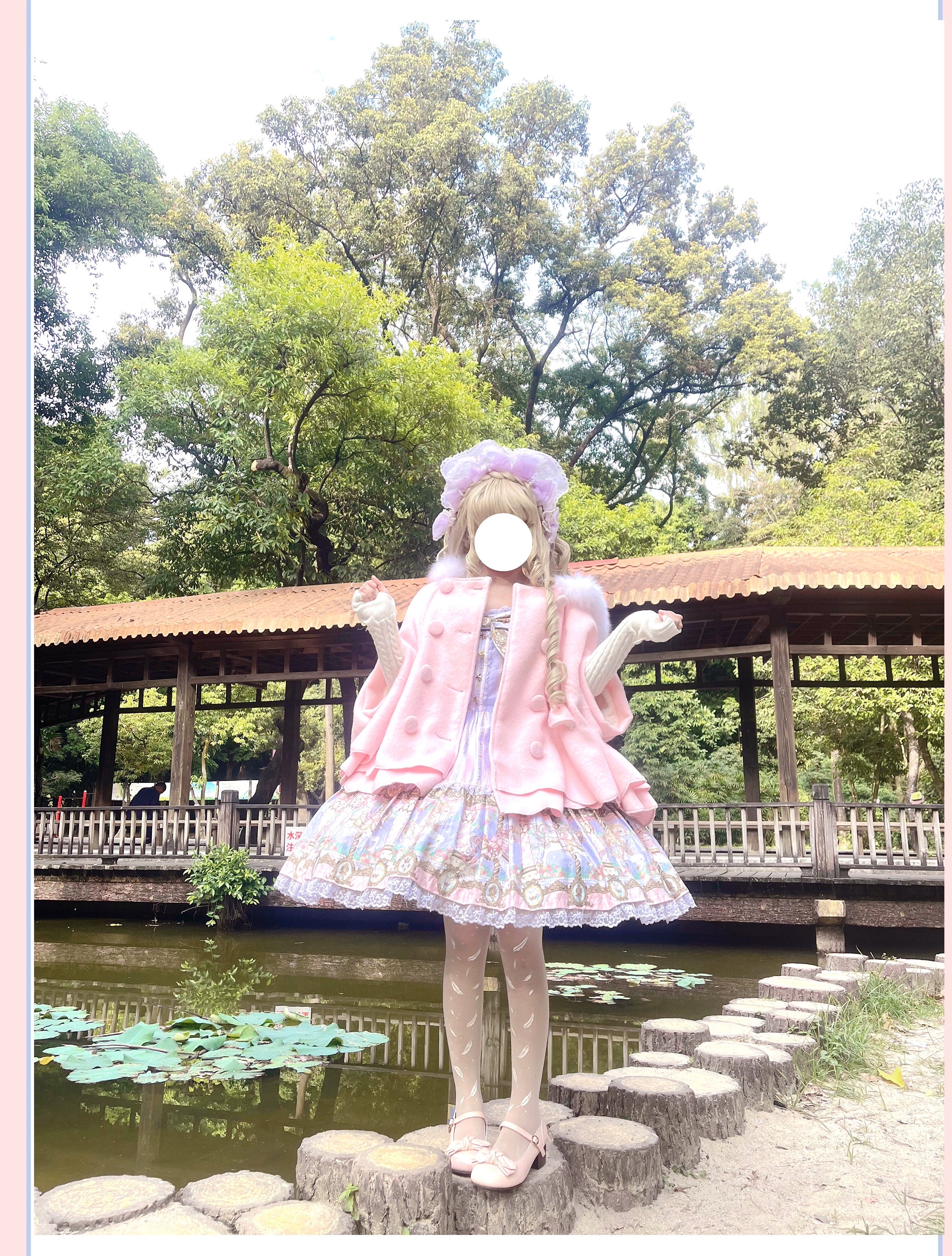 Yayizi - Sweet Lolita Cape Winter Plush Lolita Coat