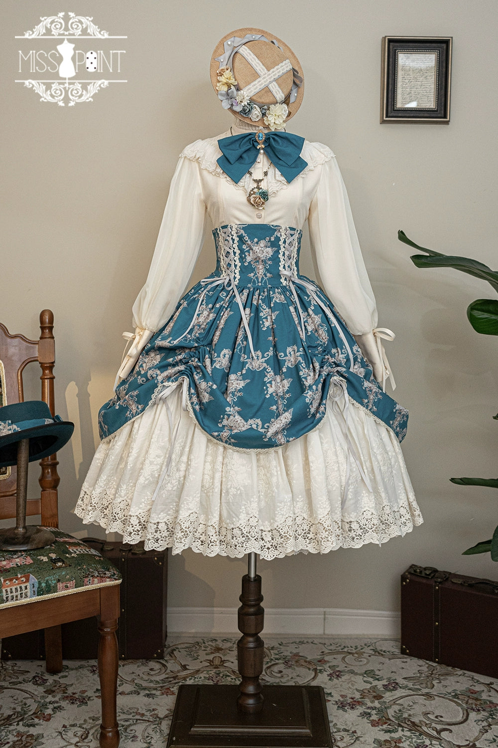 (BFM)Miss Point~Customized Vintage Lolita Skirt Elegant Pullover Fishbone SK 31464:363110
