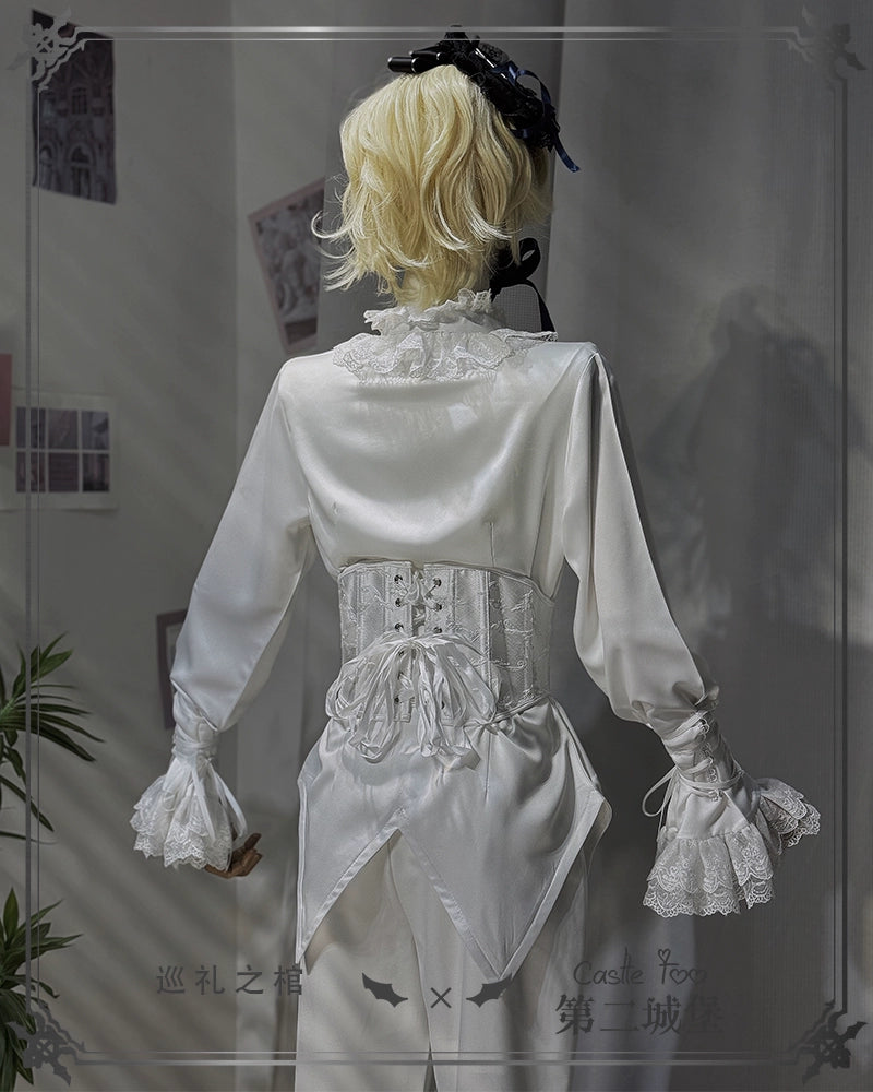 CastleToo - Coffin of Pilgrimage - Ouji Lolita Shirt Pants Suit Medieval European Prince Suit 35586:496676