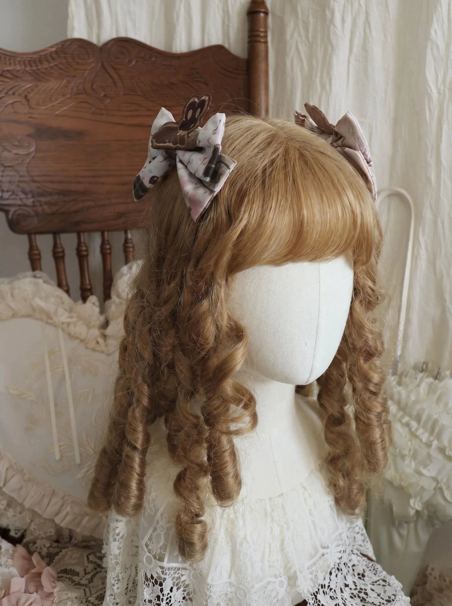 Bunny Gingerbread House - Kawaii Lolita Printed OP Dress with Bows (2XL L M S XL) 45275:843178